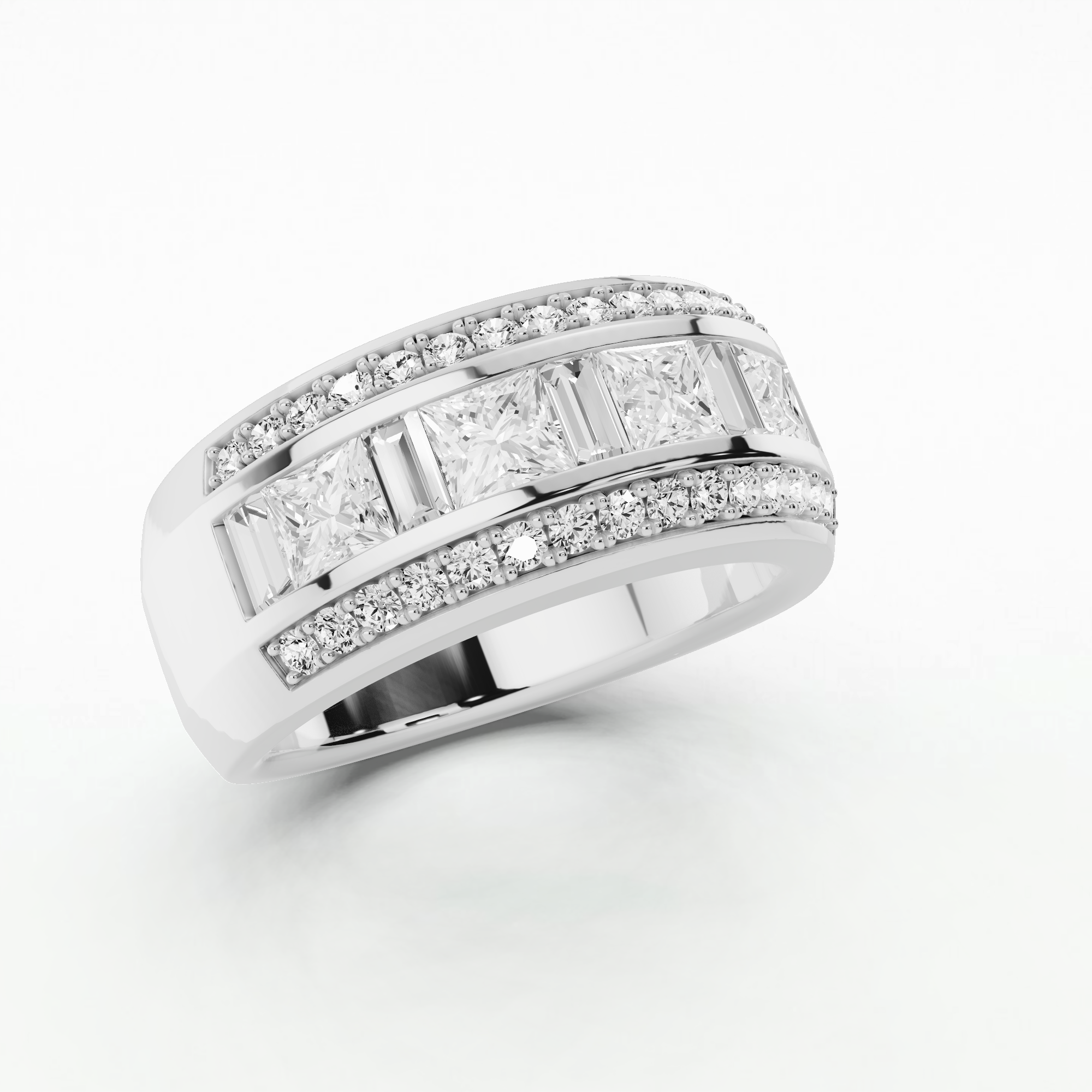 Urban Edge Fashion Band-Multi Stone