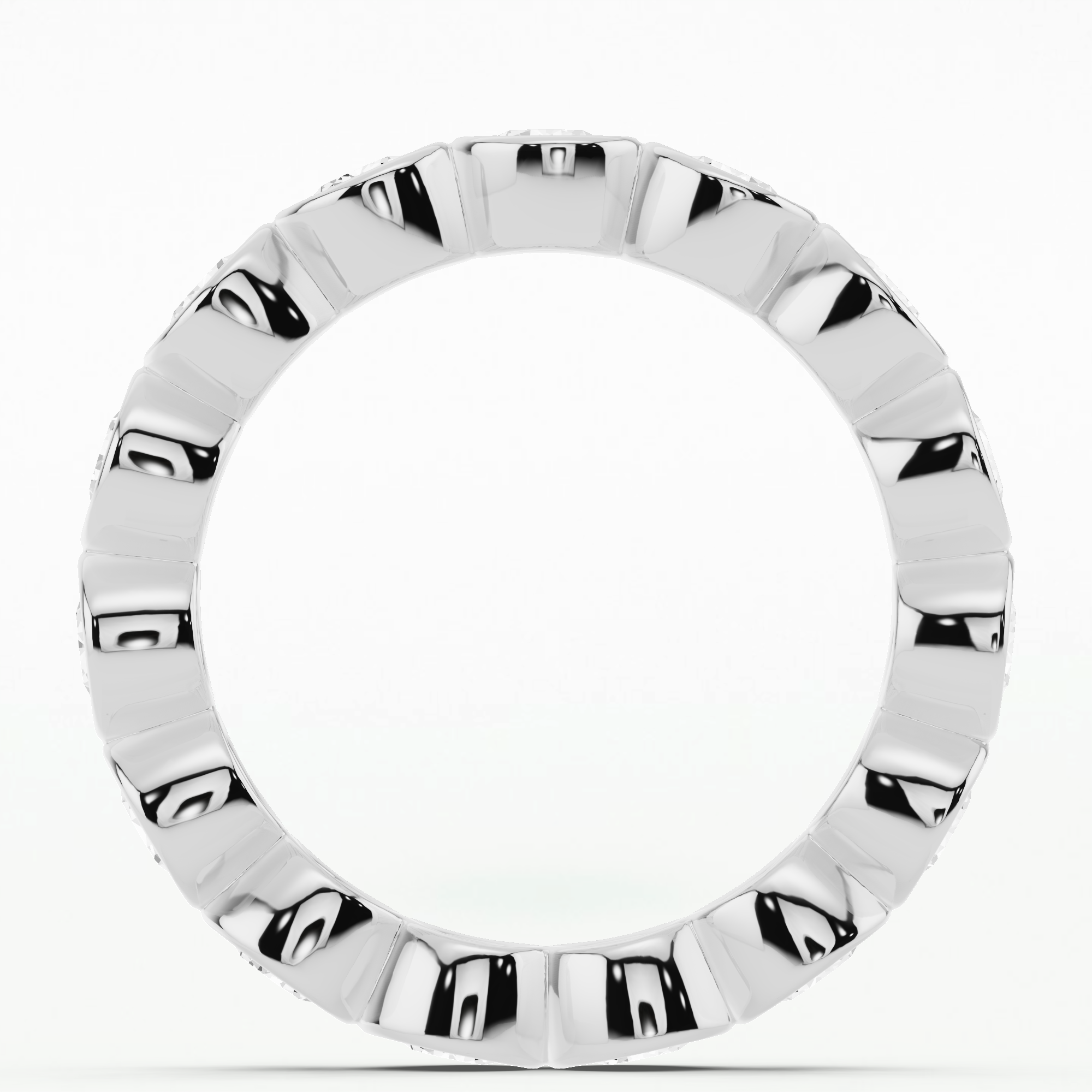 Infinity - French Pave Shank Full Eternity Band-Round