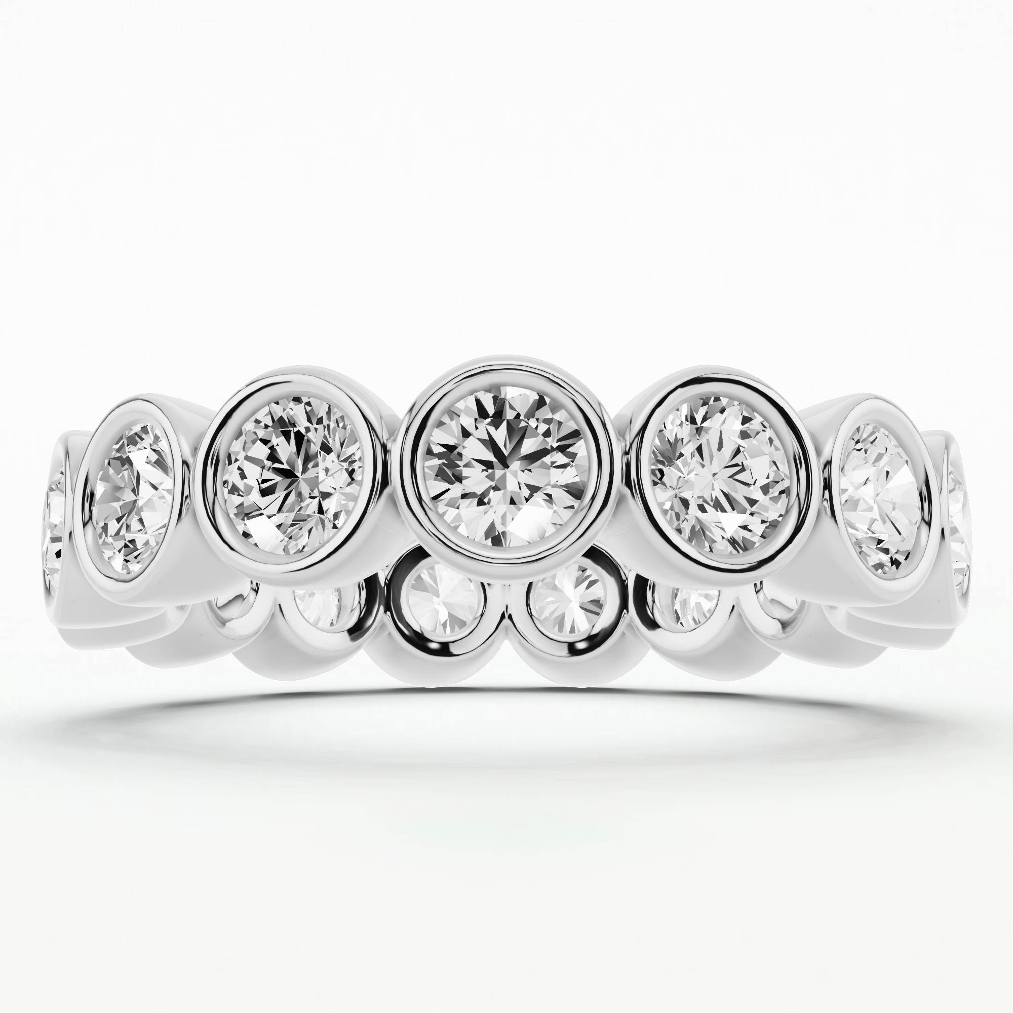 Infinity - French Pave Shank Full Eternity Band-Round