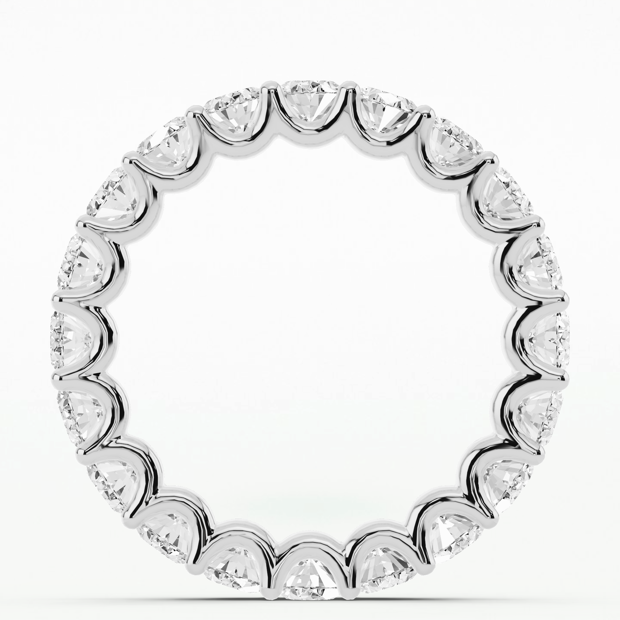 Crecent Full Eternity Band-Oval