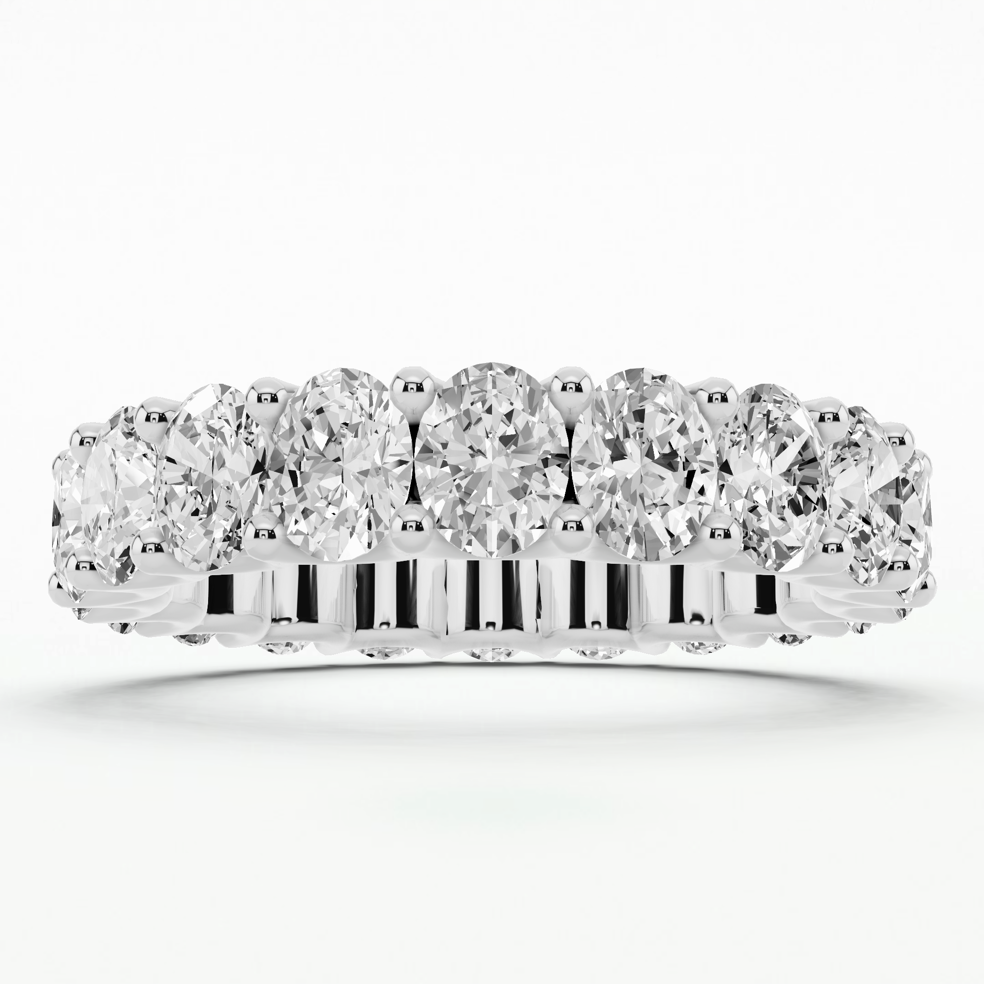 Crecent Full Eternity Band-Oval