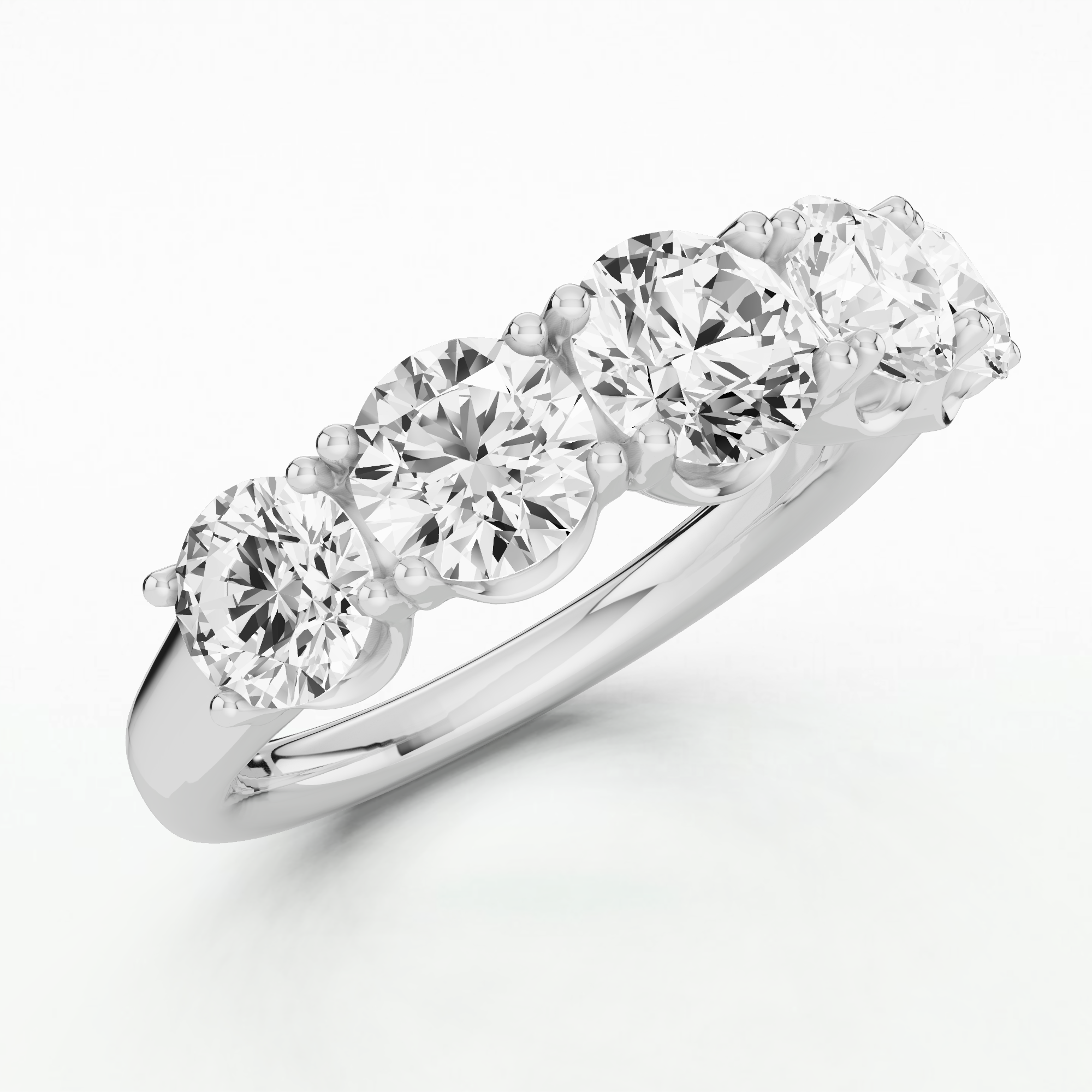 Luminous Five Half Eternity Band-Round