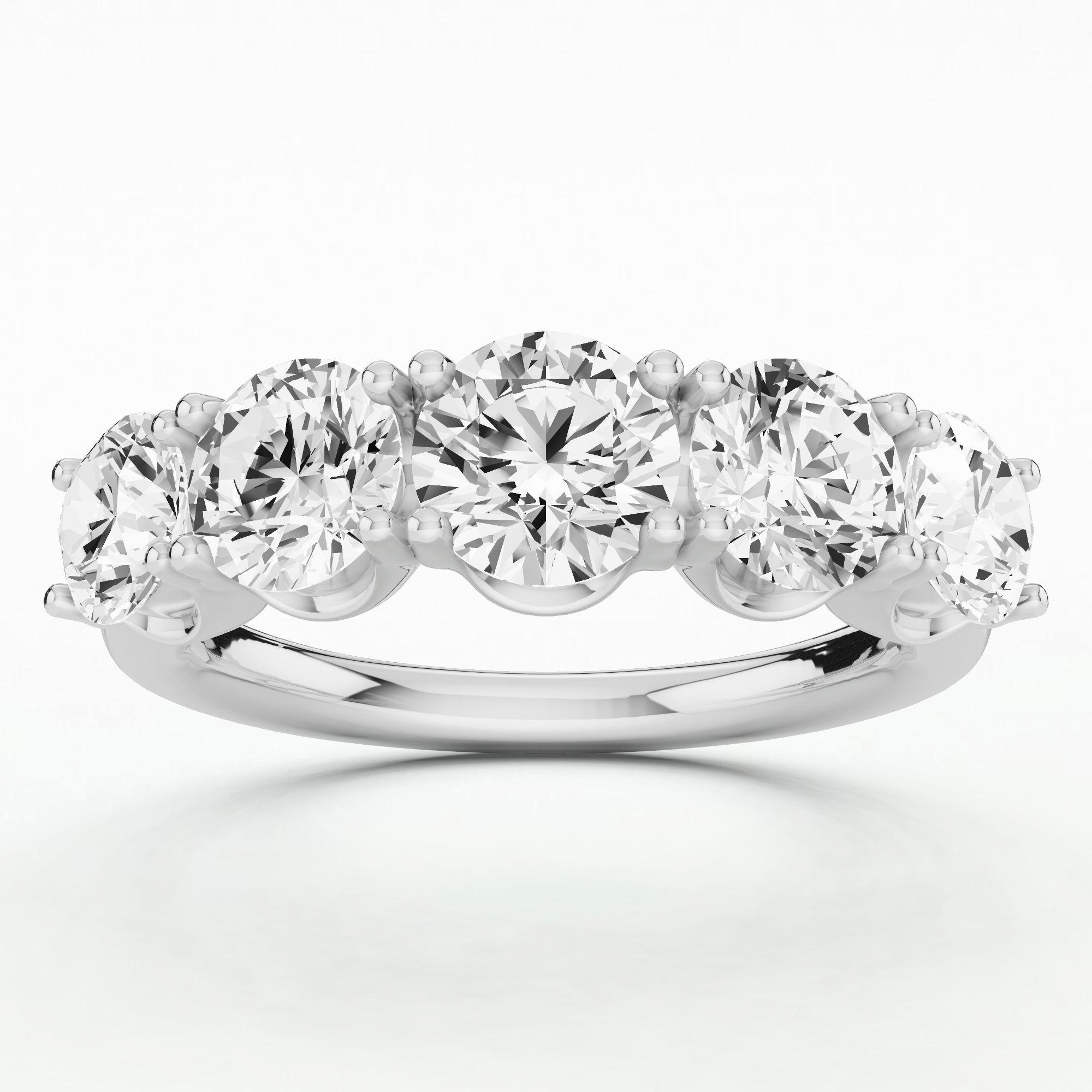 Luminous Five Half Eternity Band-Round