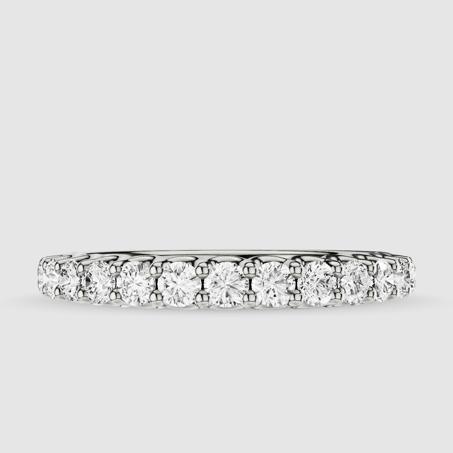 Anne U Prong Half Eternity Band - Round