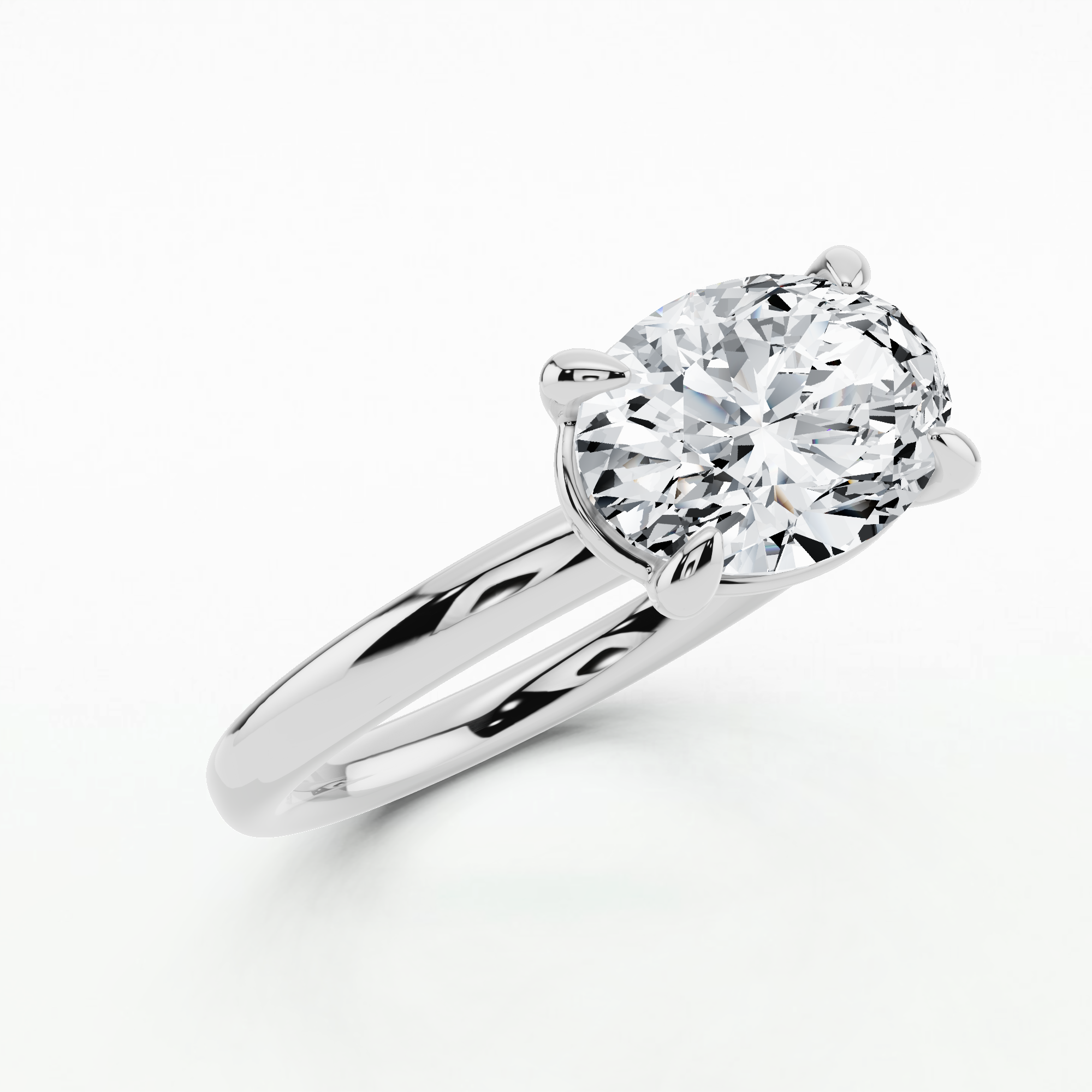 Eternal Solitaire Diamond Ring-Oval