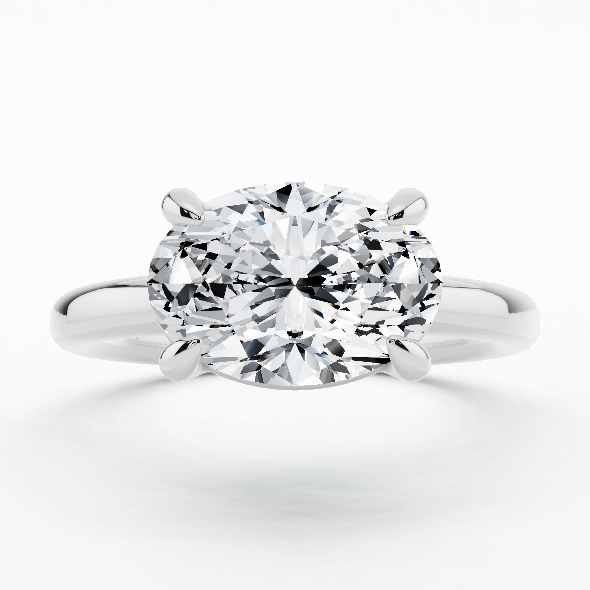 Eternal Solitaire Diamond Ring-Oval