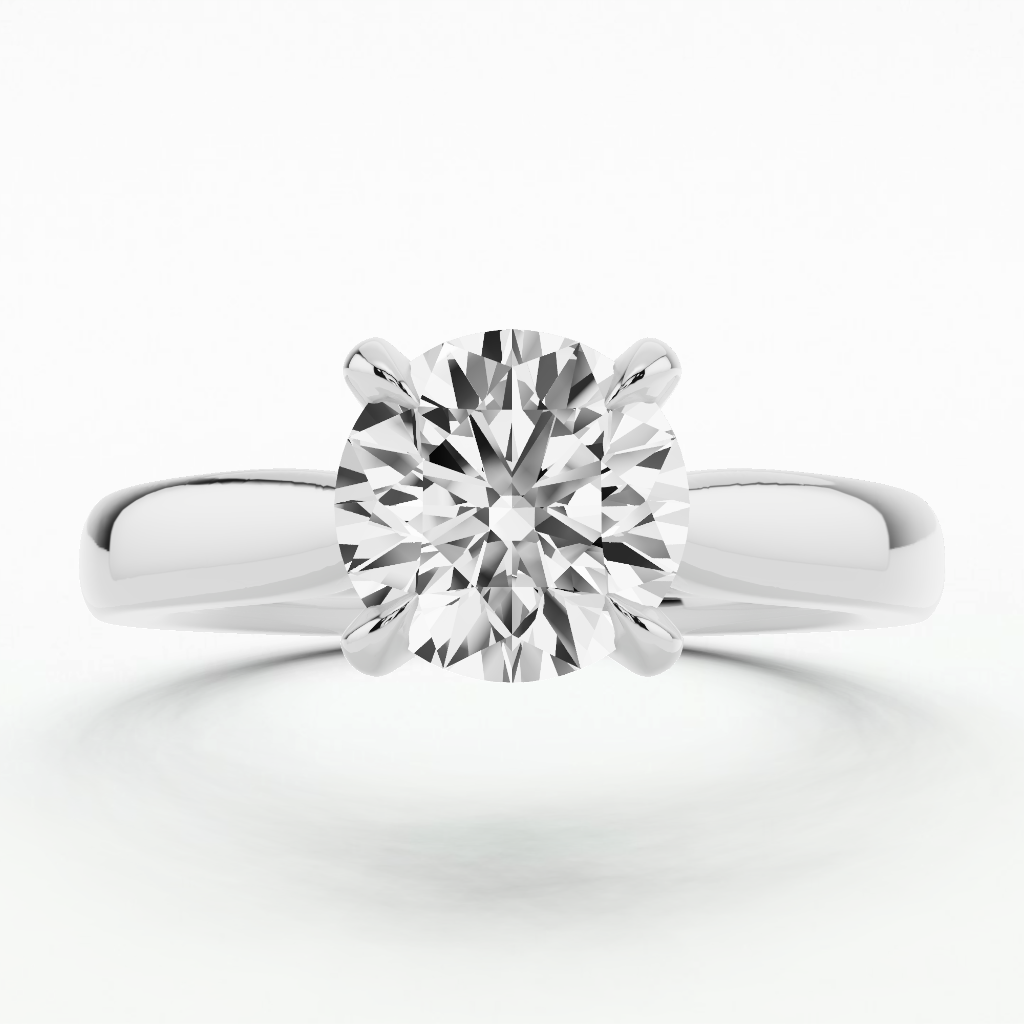Noelle Solitaire Diamond Ring-Round