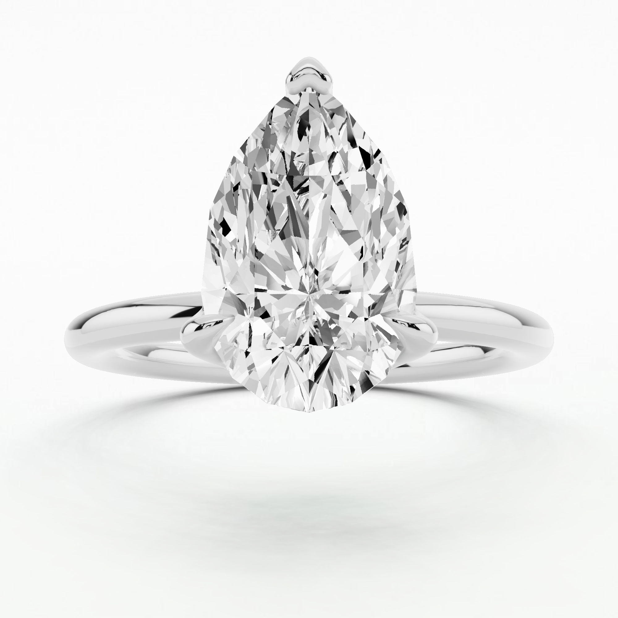 Gemma Solitaire Diamond Ring-Pear