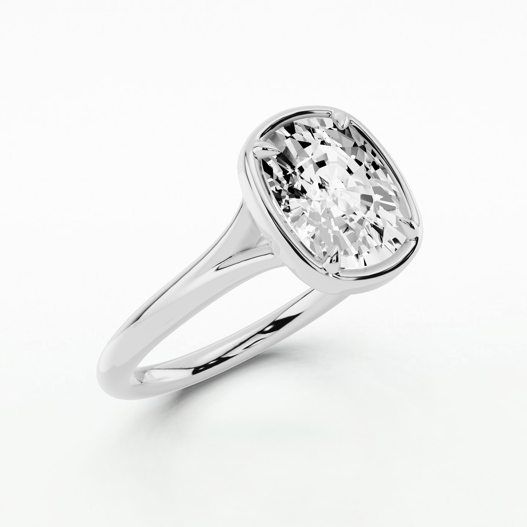 Love Story  Engagement Ring - Cushion
