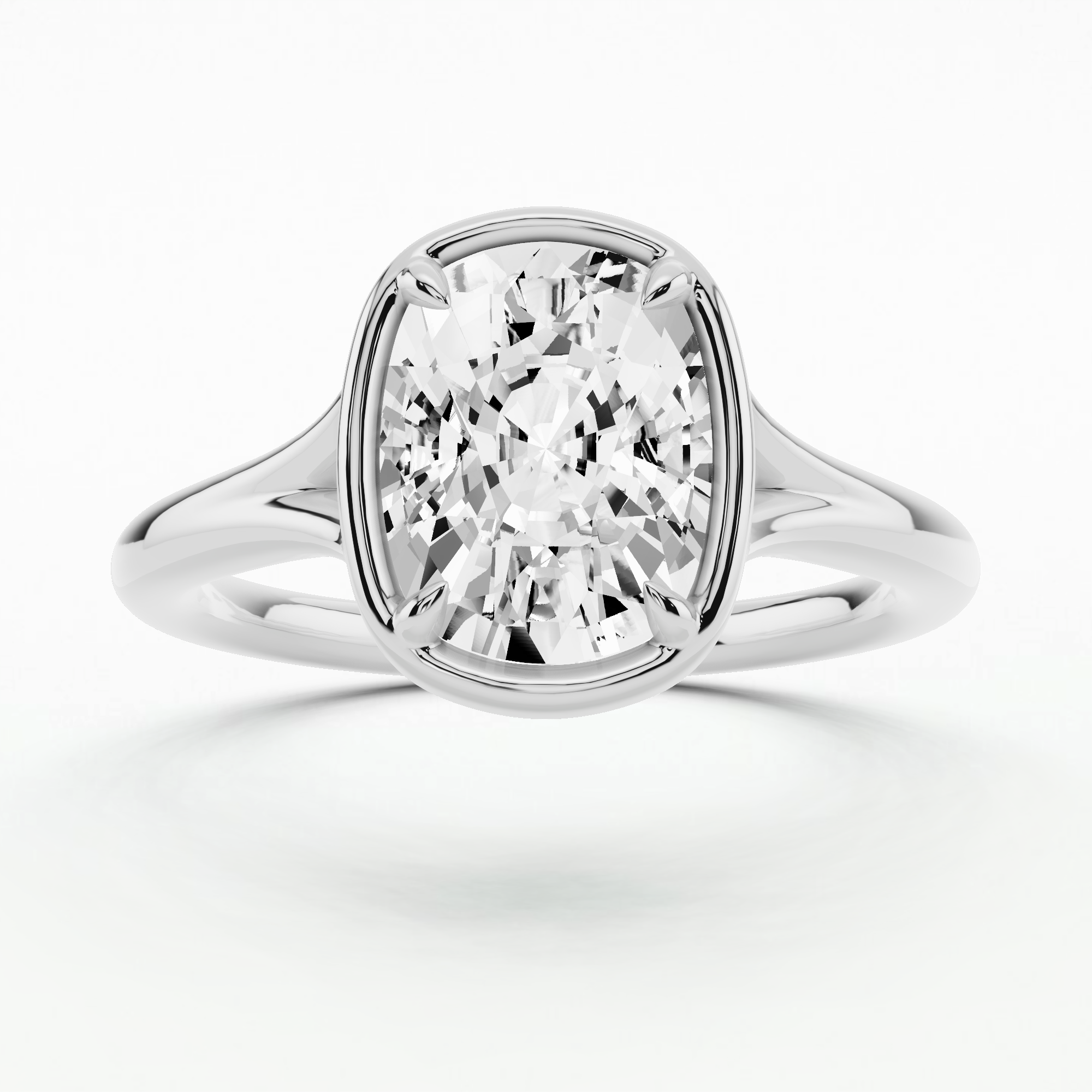Love Story  Engagement Ring - Cushion