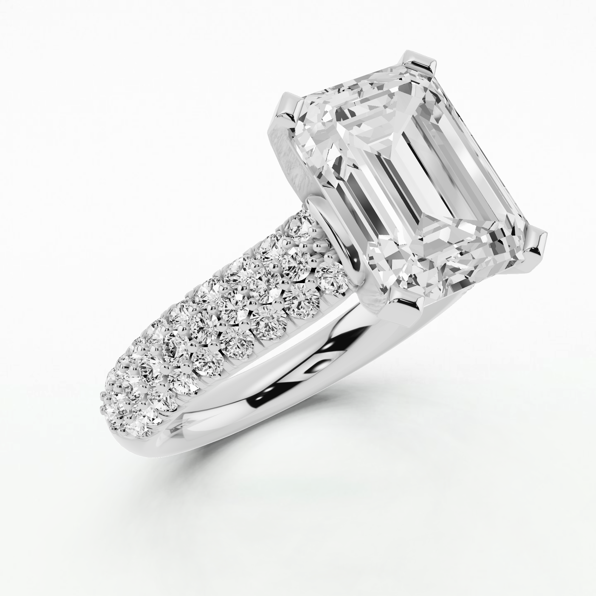 Oasis Solitaire Ring-Emerald Cut