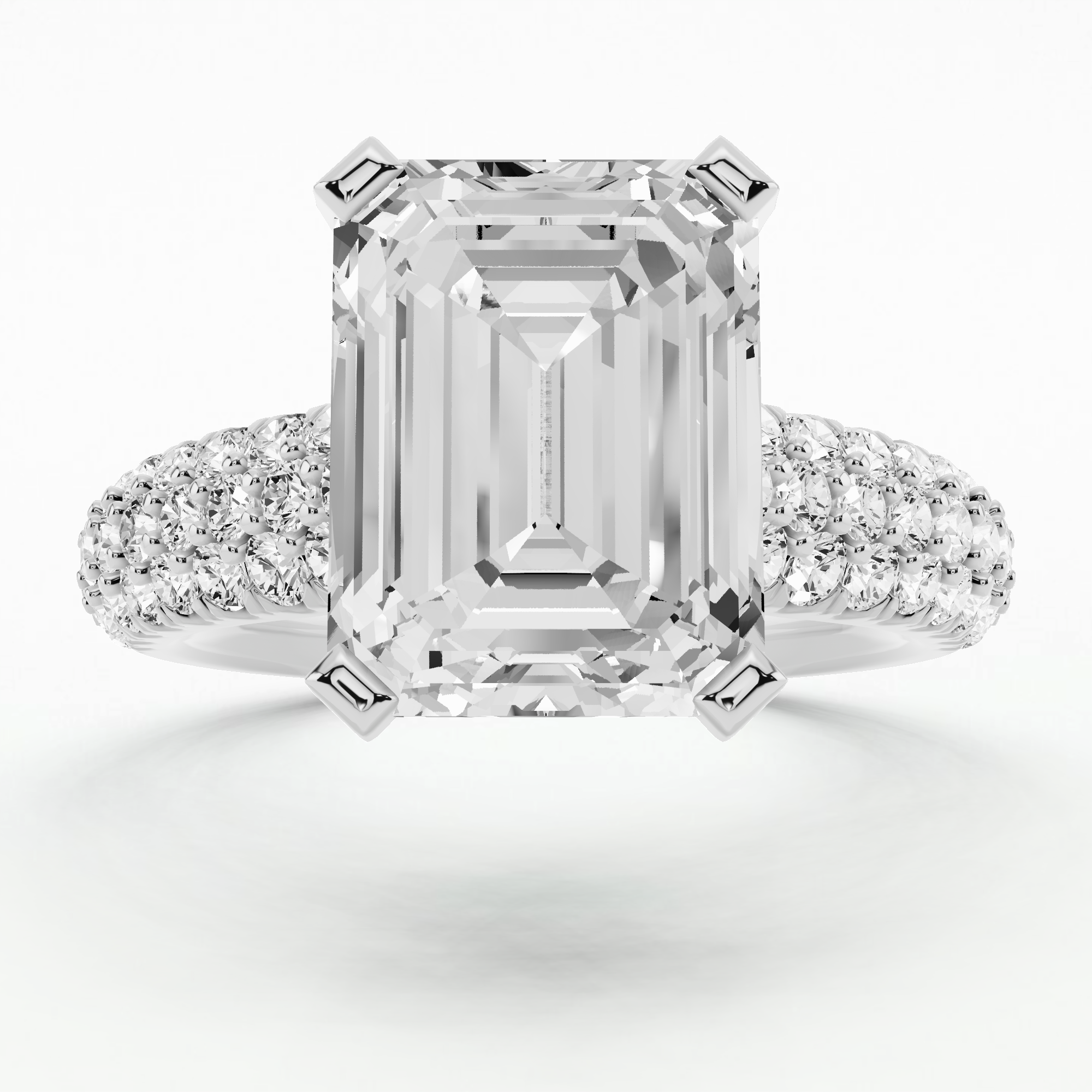 Oasis Solitaire Ring-Emerald Cut