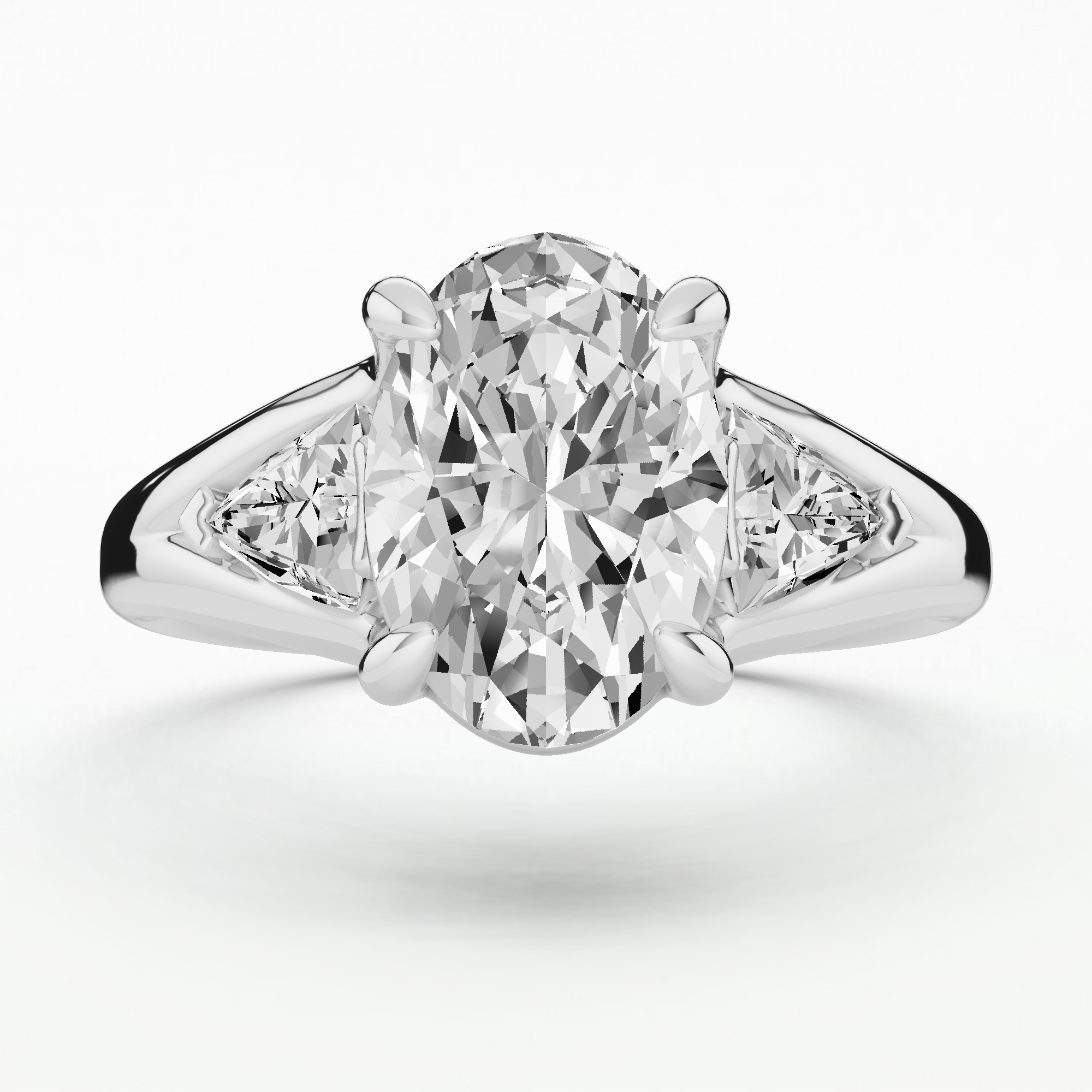 Aurora Solitaire Diamond Ring-Oval