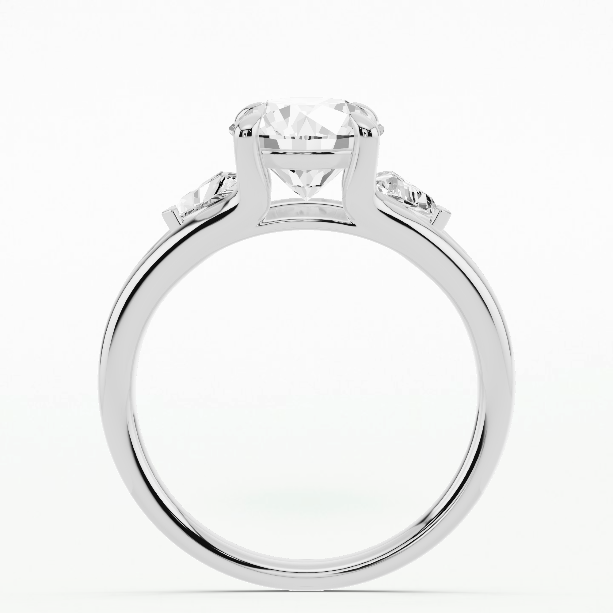 Aurora Solitaire Diamond Ring-Round