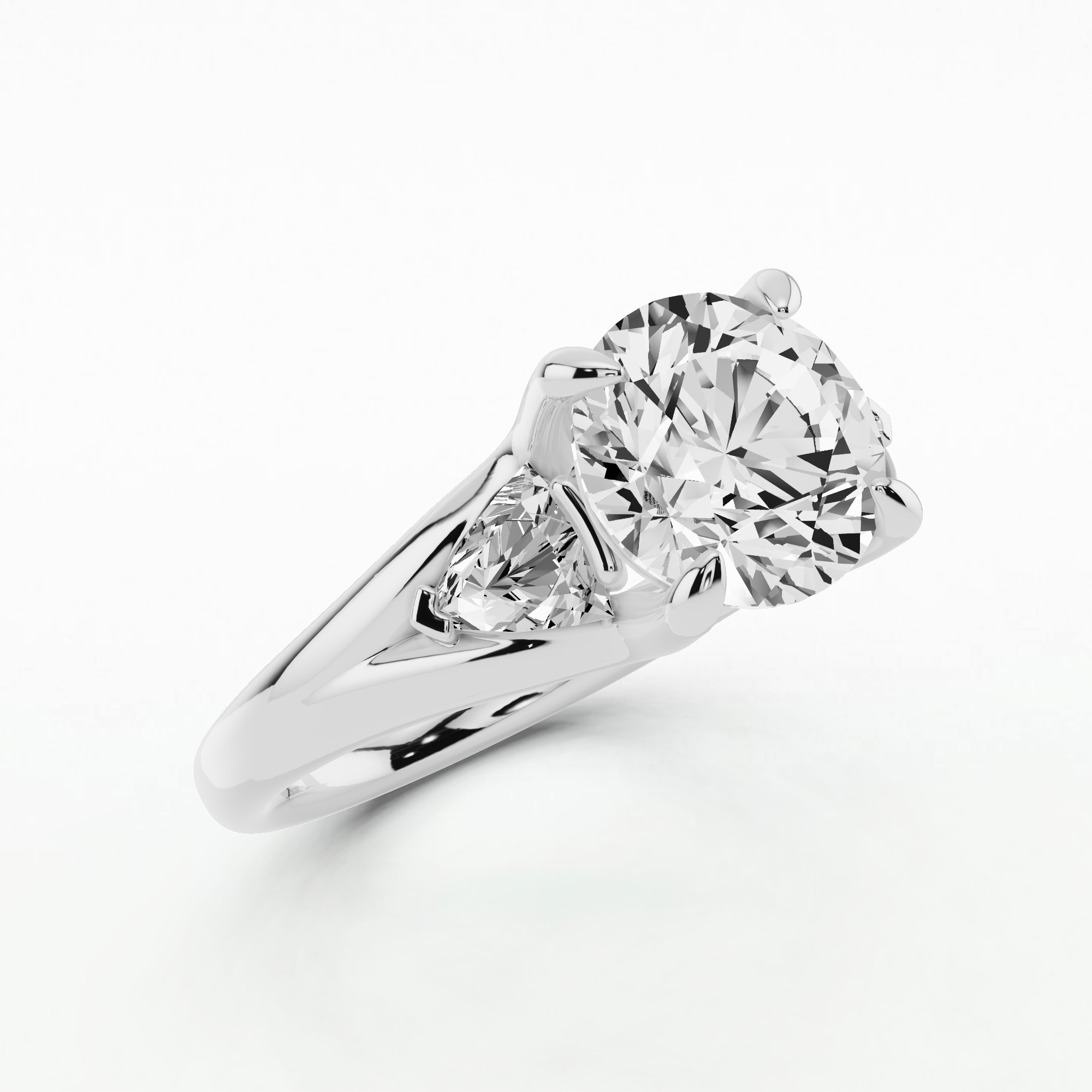 Aurora Solitaire Diamond Ring-Round