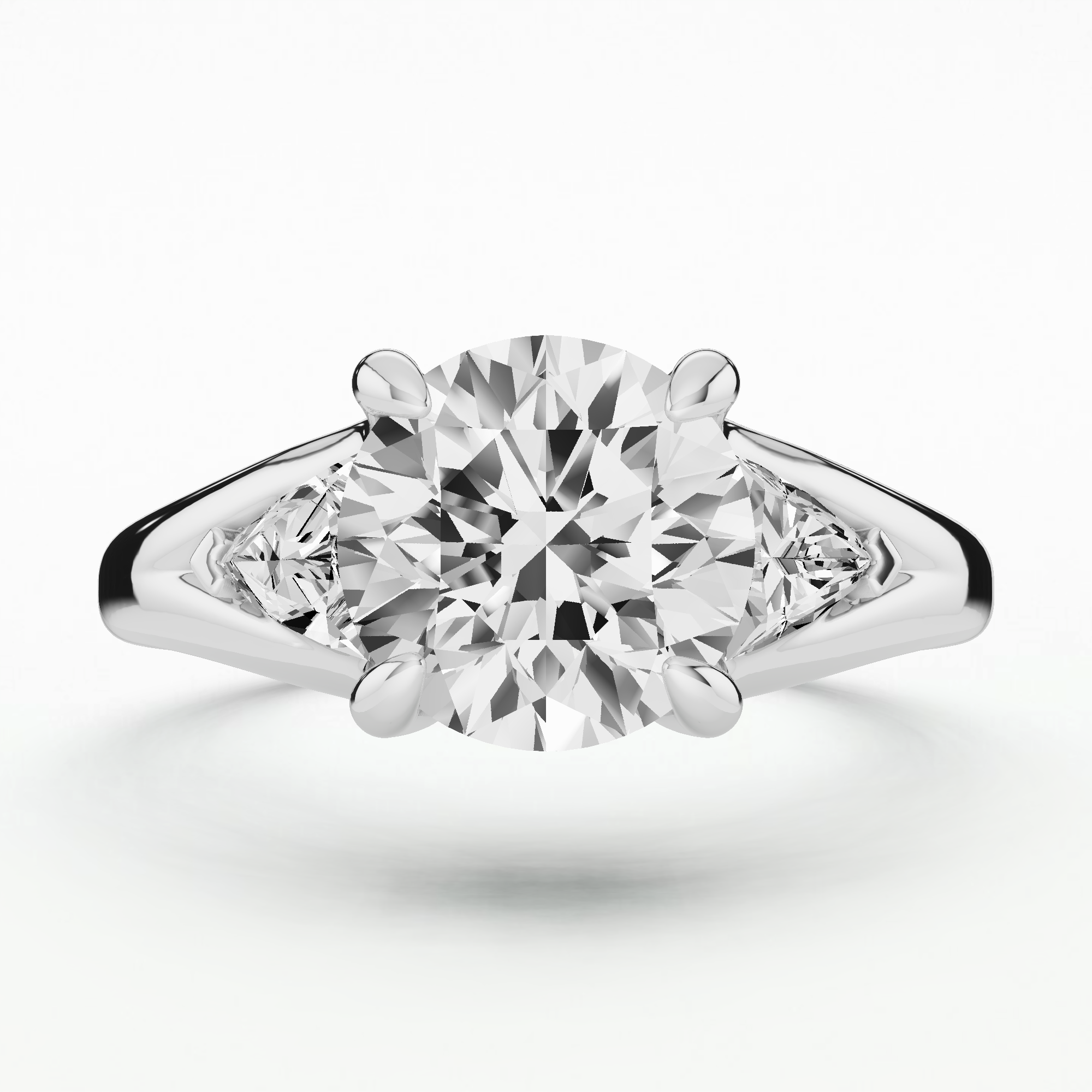 Aurora Solitaire Diamond Ring-Round