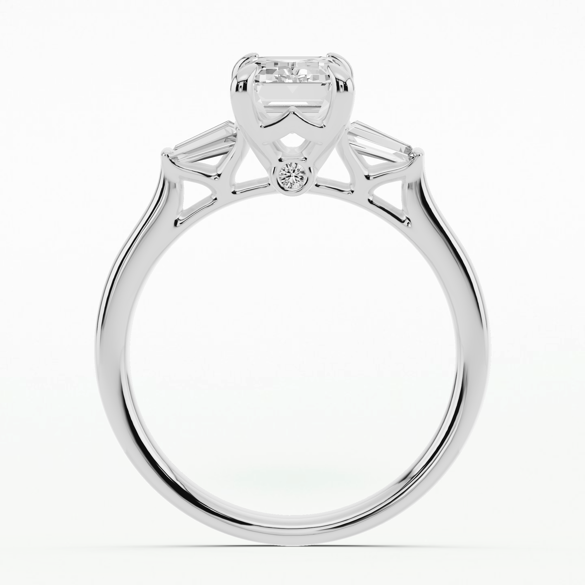 Aclat Solitaire Diamond Ring-Emerald Cut