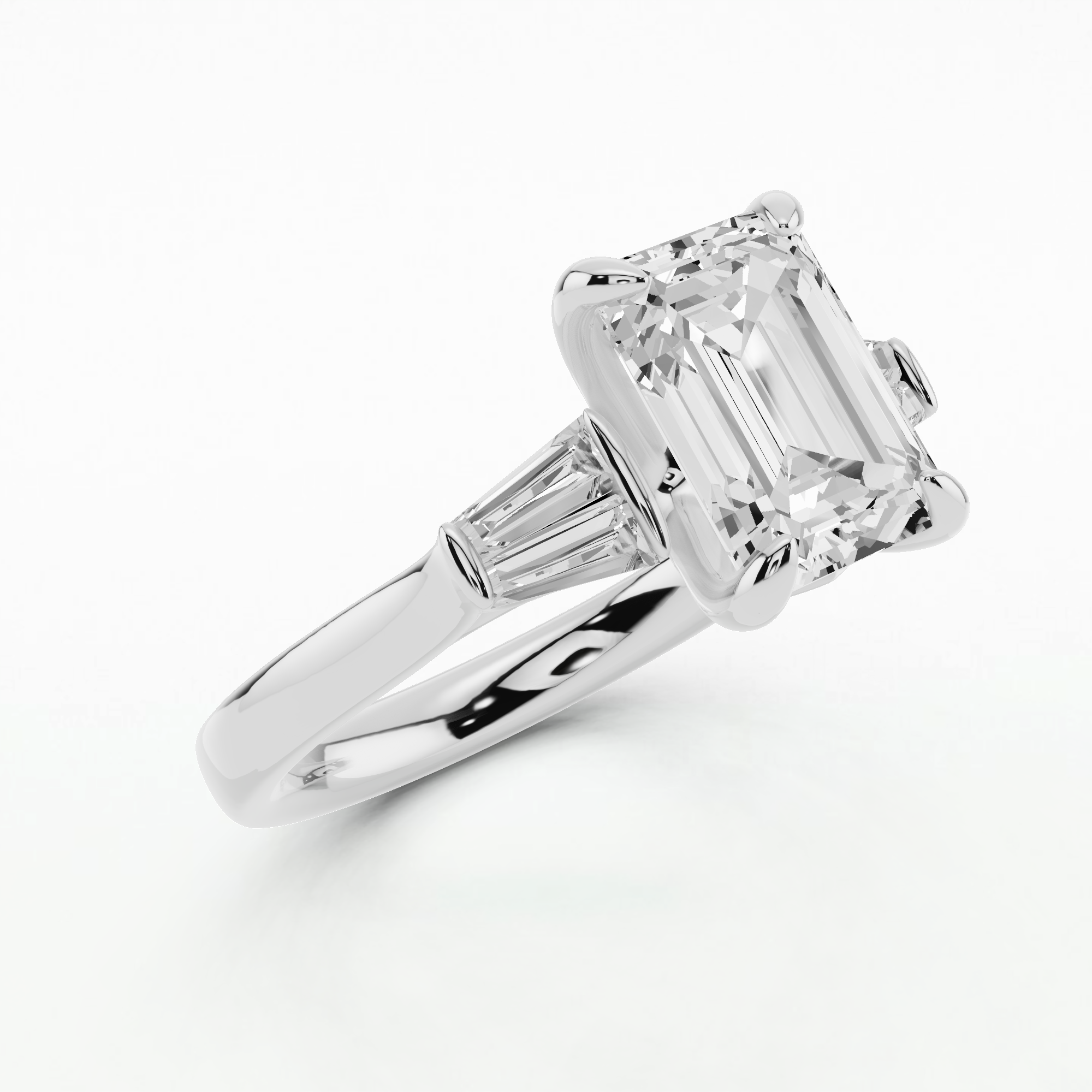 Aclat Solitaire Diamond Ring-Emerald Cut