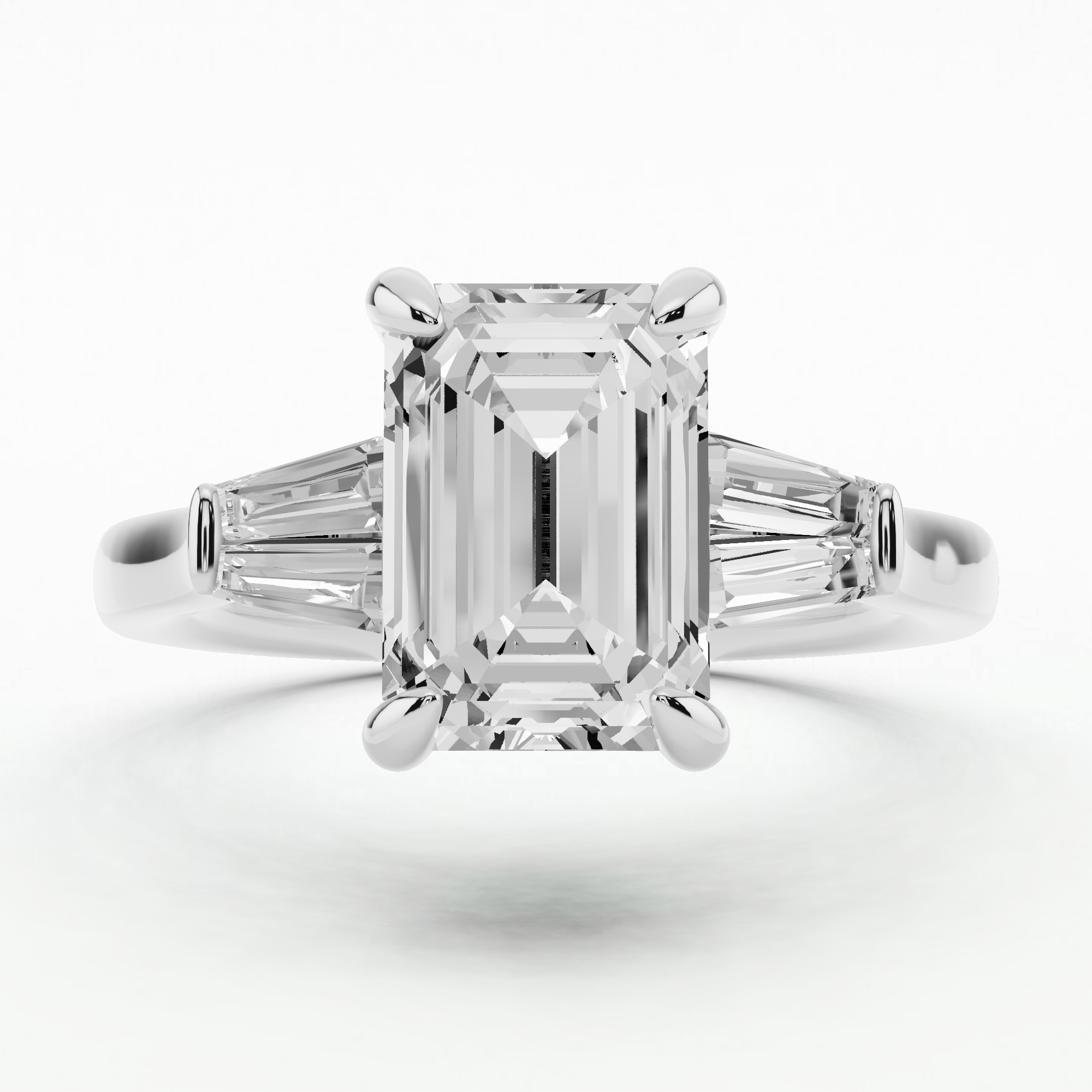 Aclat Solitaire Diamond Ring-Emerald Cut