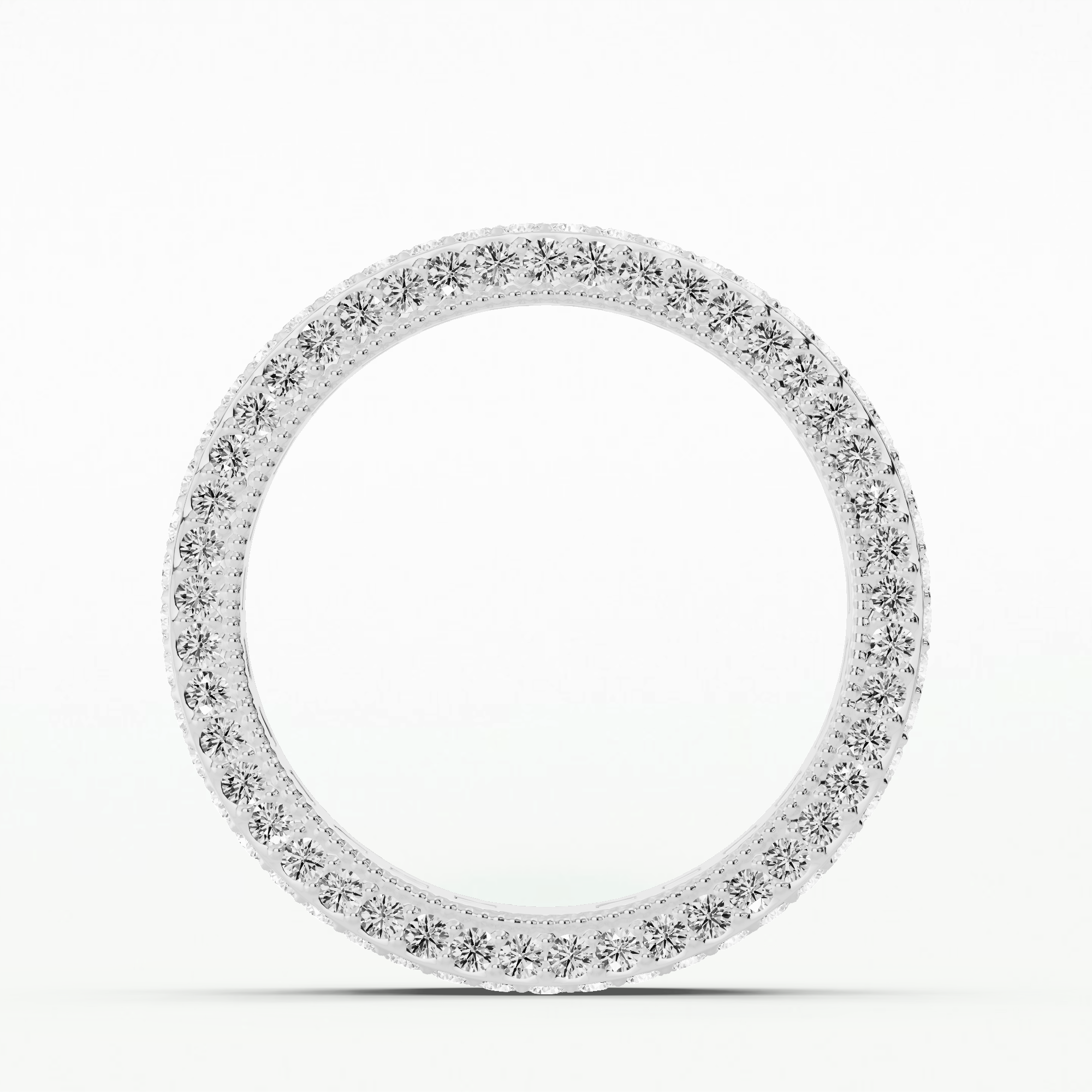 Princess and Round Milgrain Fashion Band-Multi Stone