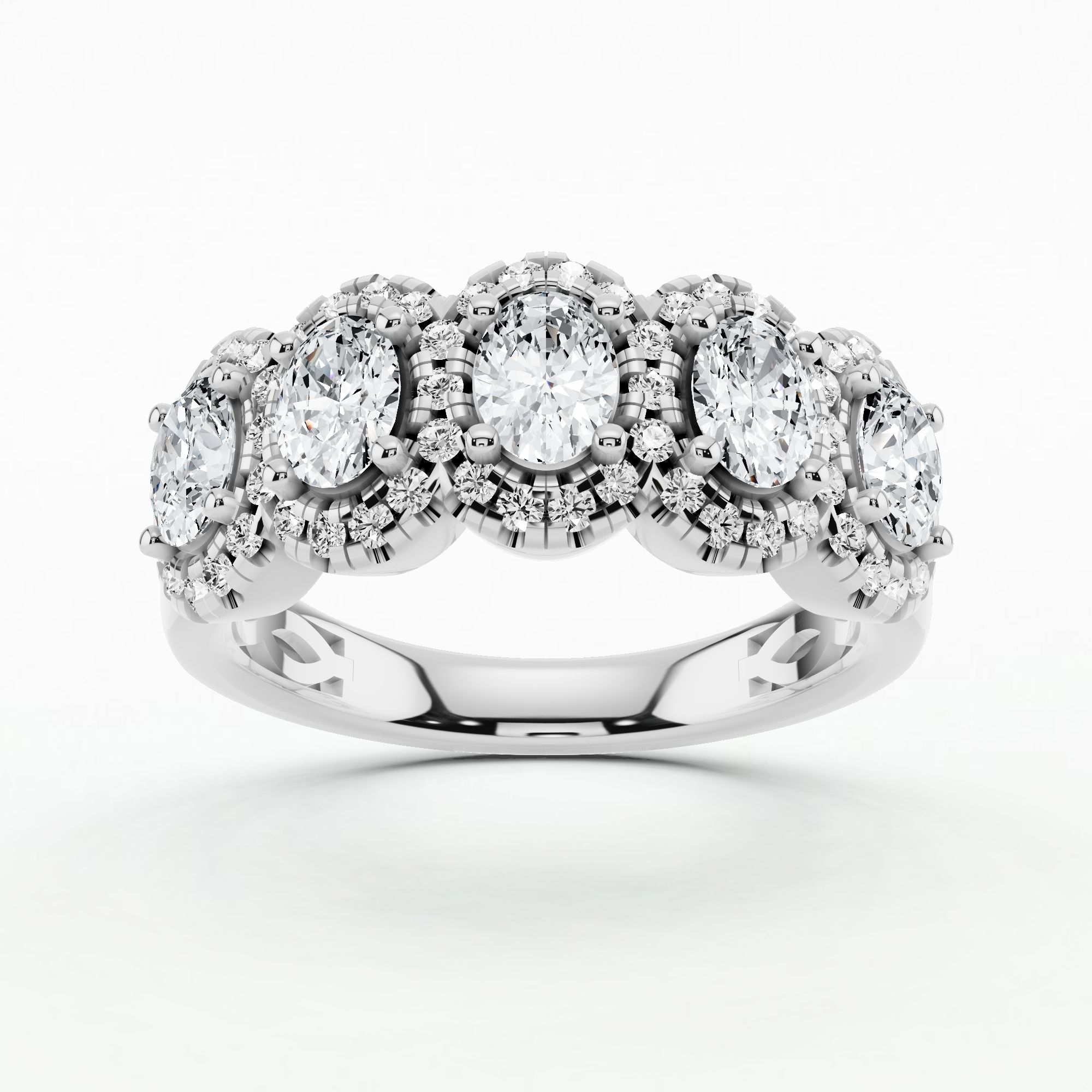 Celestia Halo Lab-Grown Diamond Band-Oval