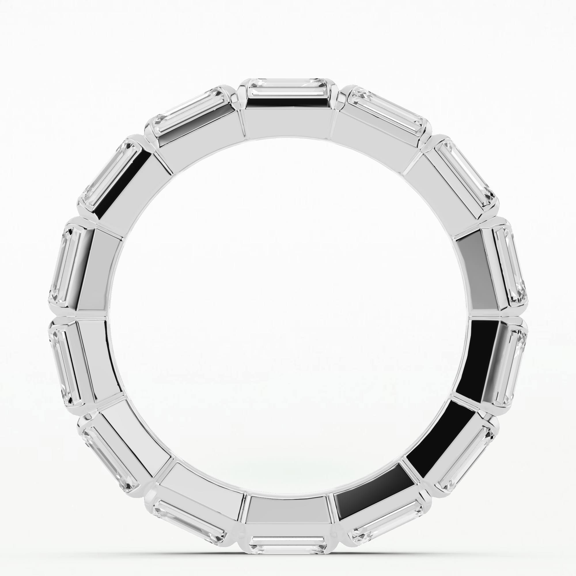 DC Touch Down Full Eternity Band-Emerald Cut