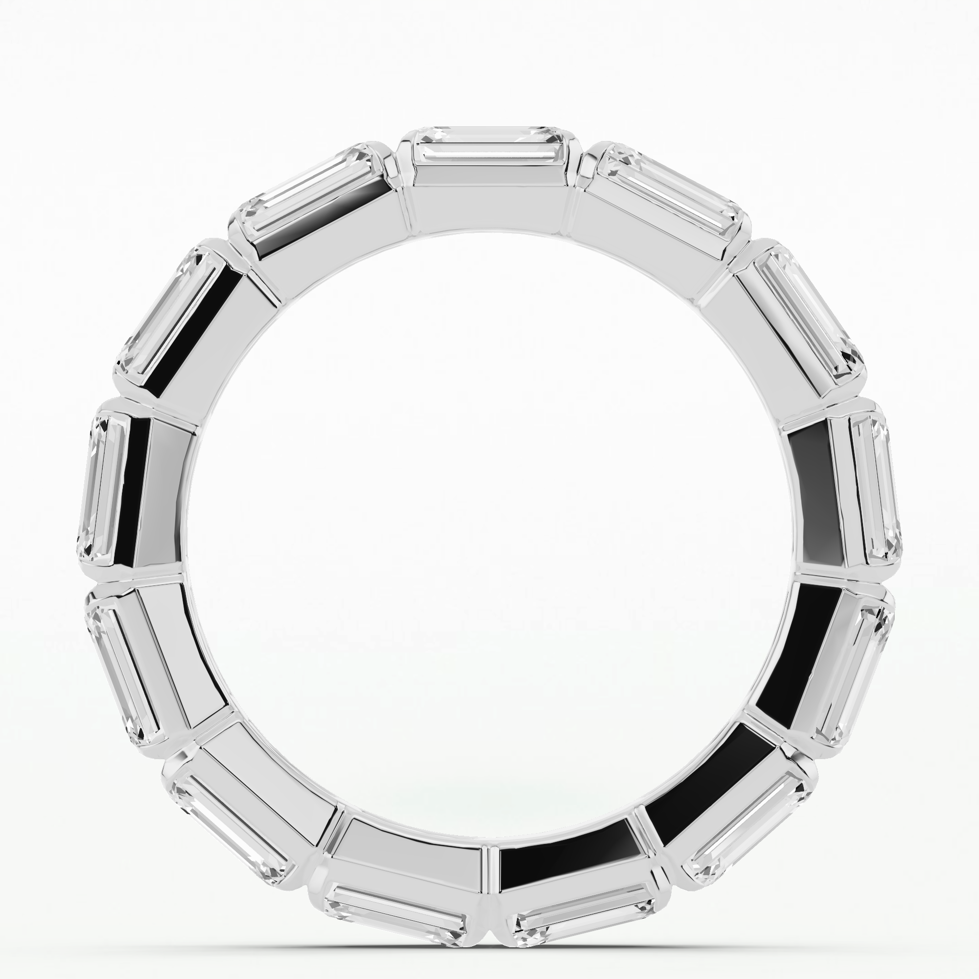 DC Touch Down Full Eternity Band-Emerald Cut