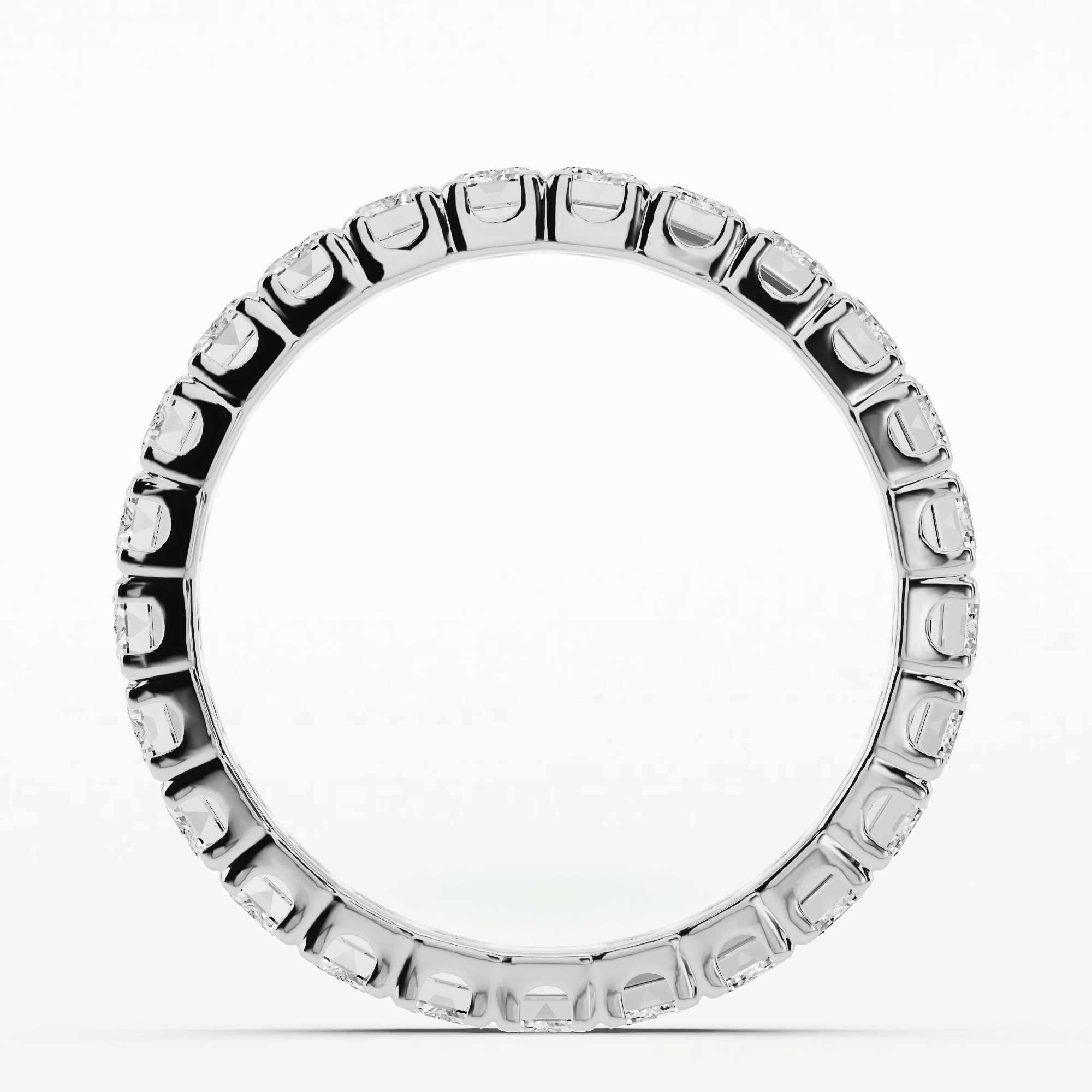 Geometric Full Eternity Band-Emerald Cut