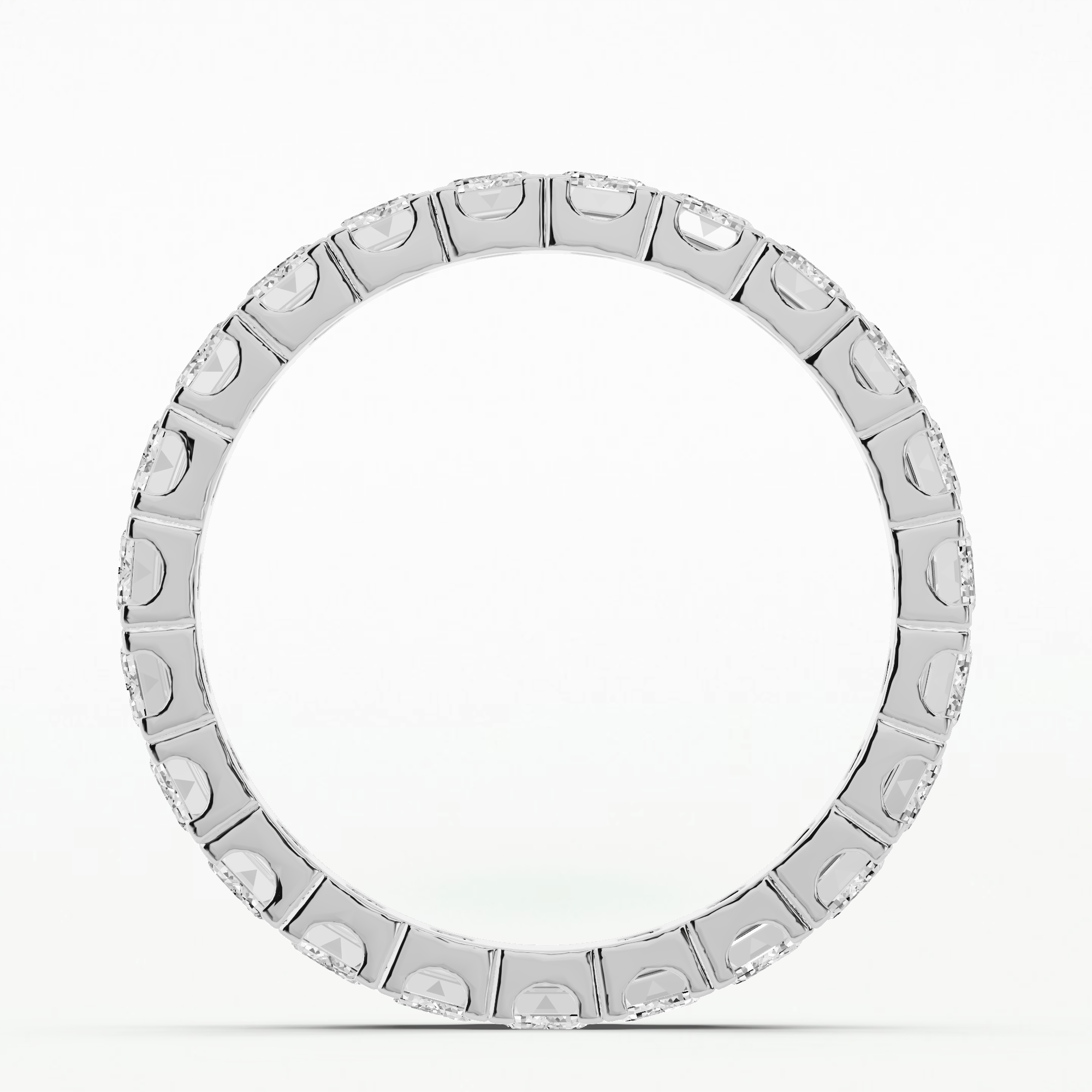 Geometric Full Eternity Band-Emerald Cut