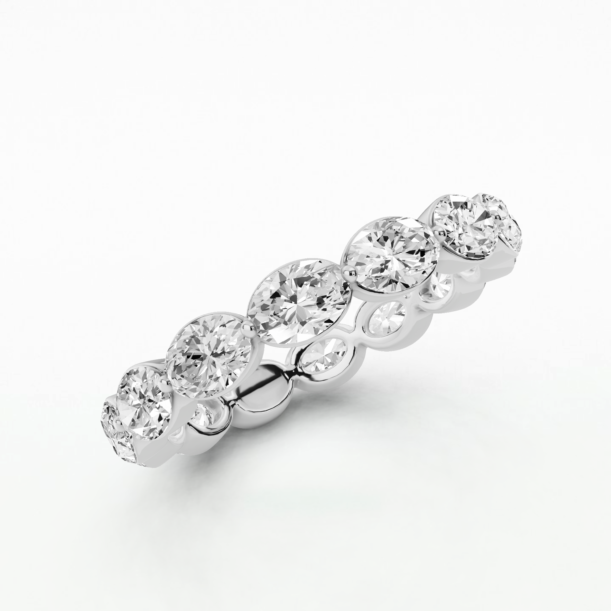 Floating Full Eternity Band-Oval