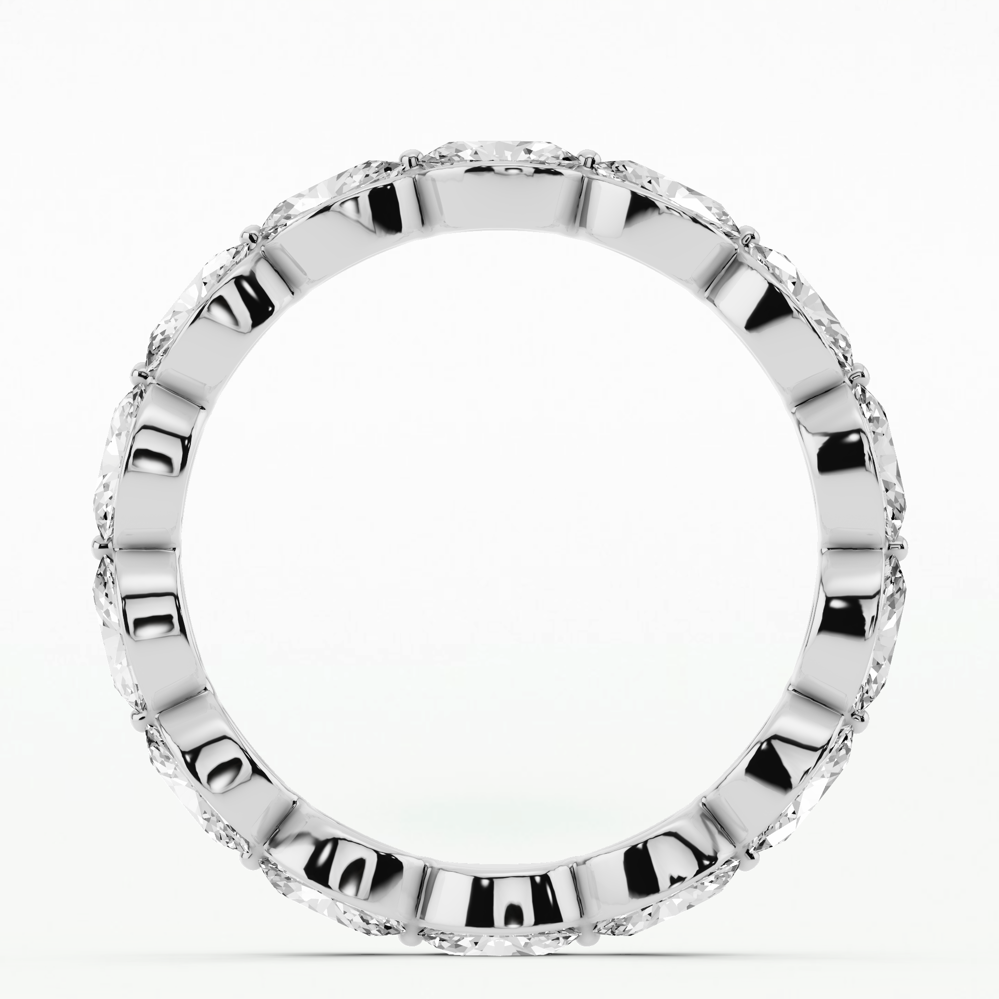 Floating Full Eternity Band-Oval