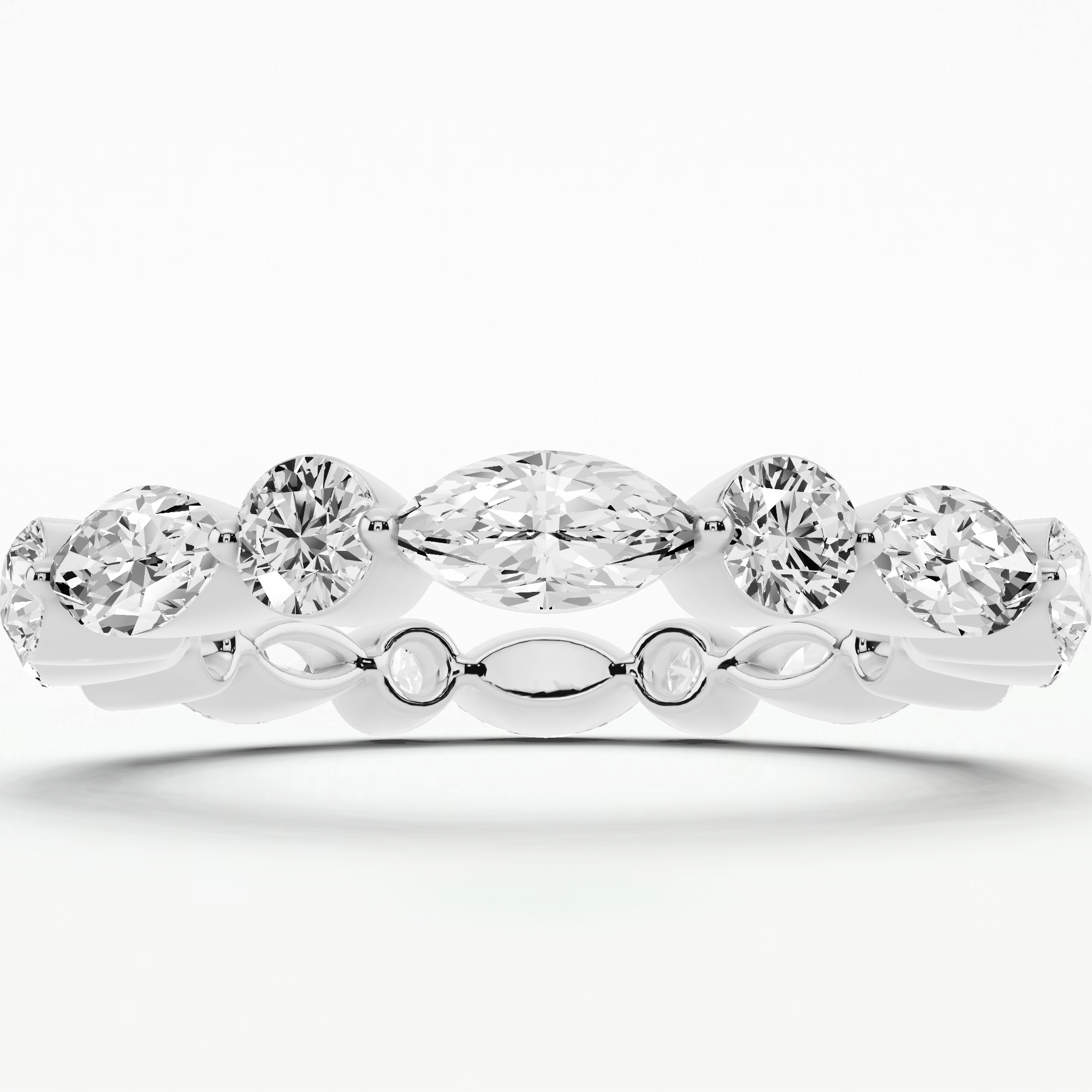 Floating Full Eternity Band-Multi Stone