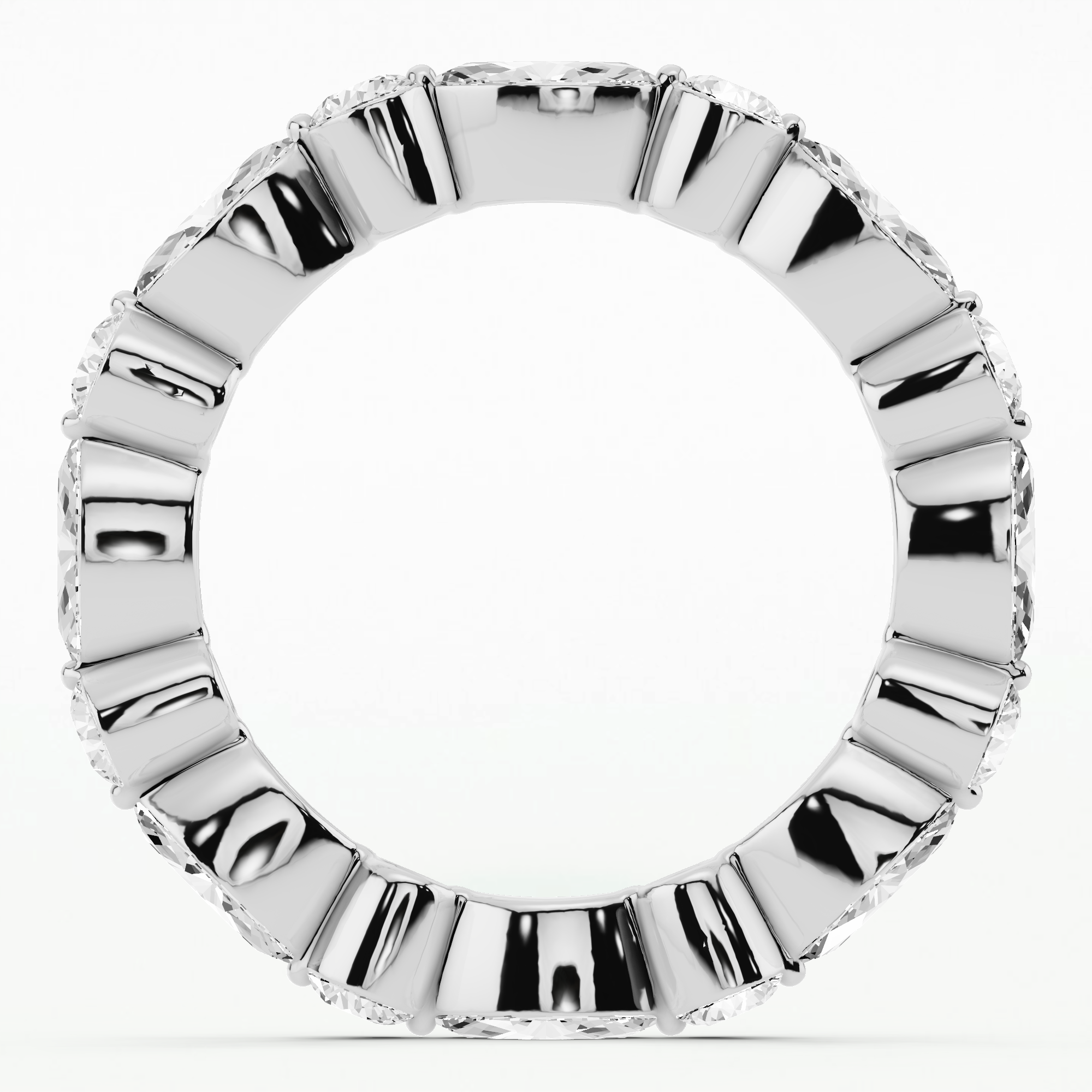 Floating Full Eternity Band-Multi Stone