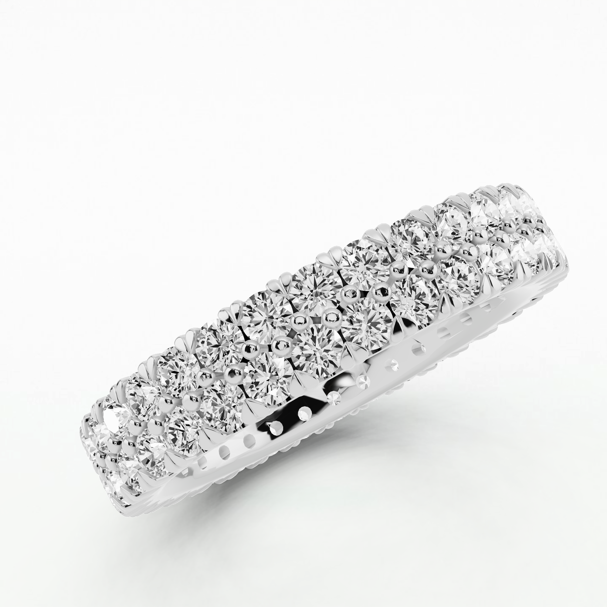 Double Row Full Eternity Band-Round