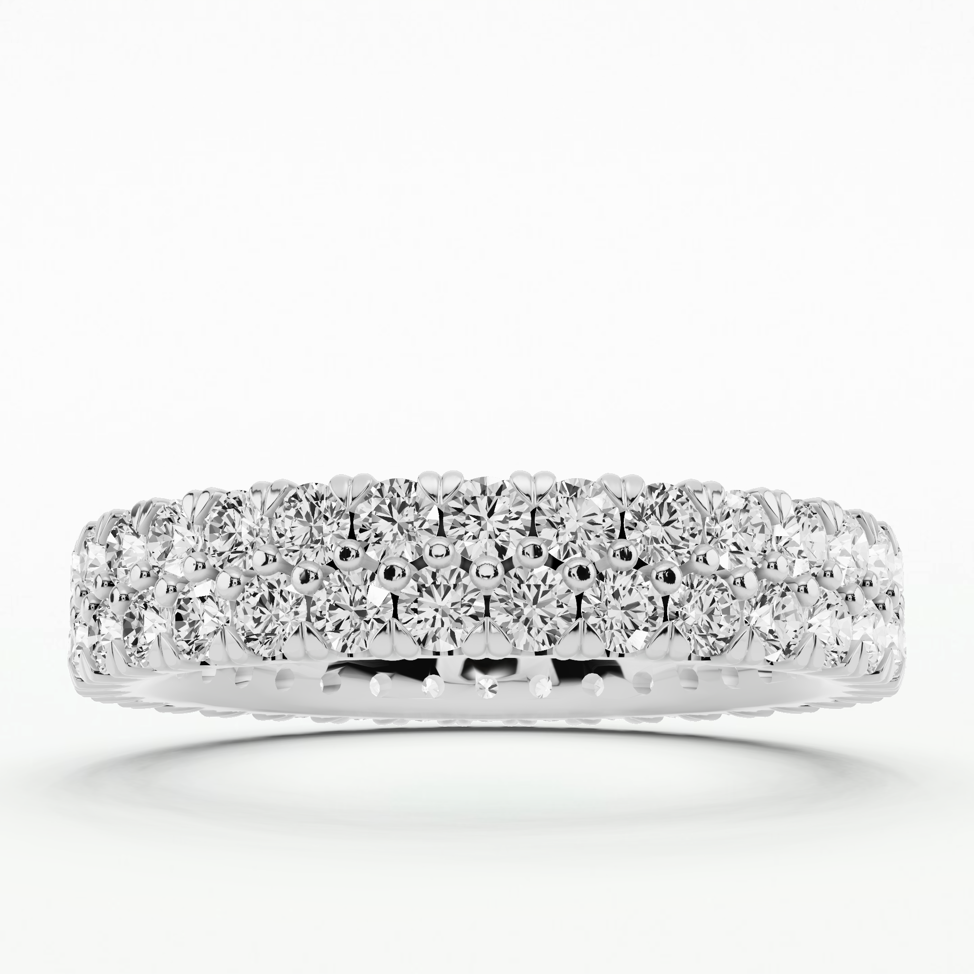Double Row Full Eternity Band-Round