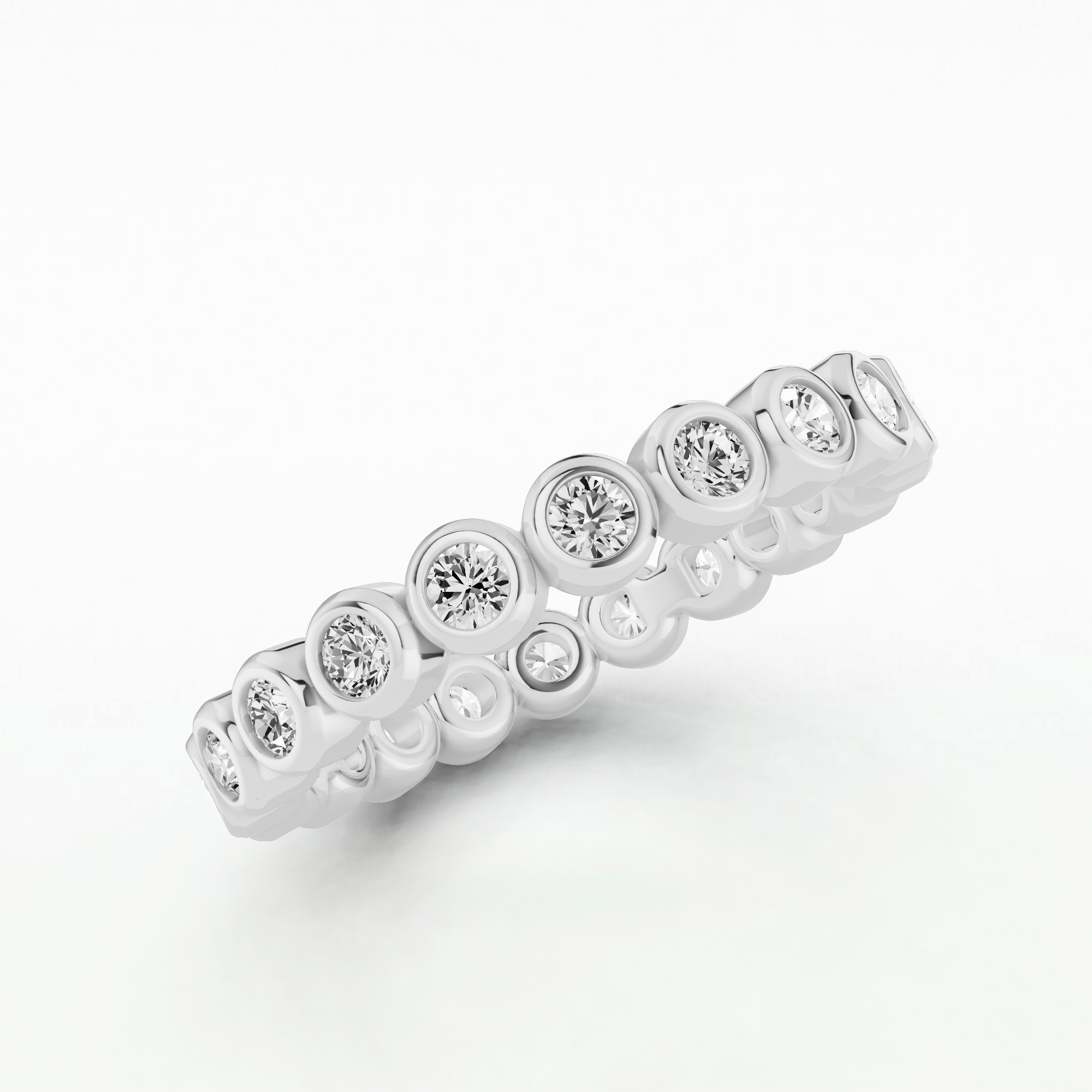 Bezel Set Lab Grown Diamond Full Eternity Band-Round