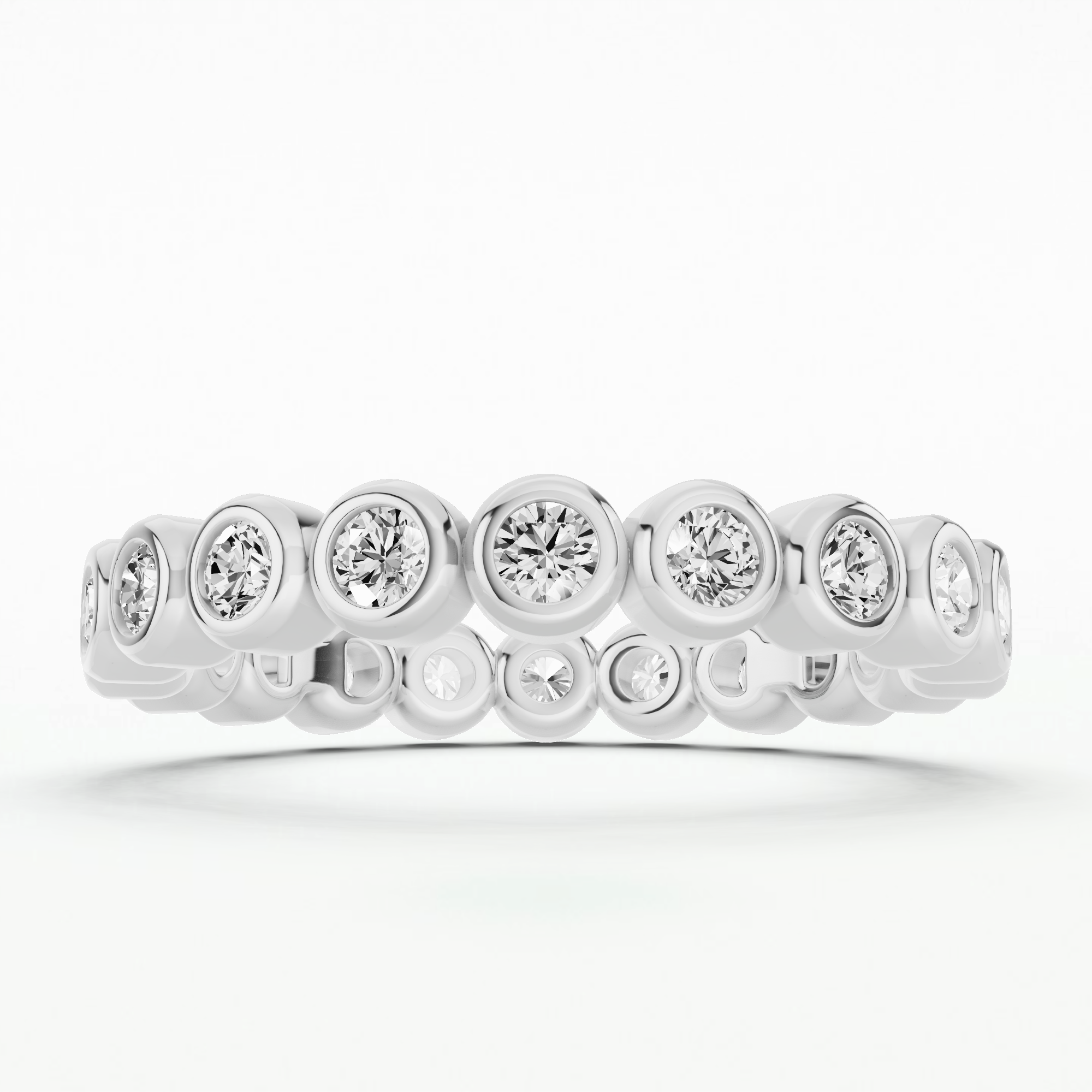 Bezel Set Lab Grown Diamond Full Eternity Band-Round