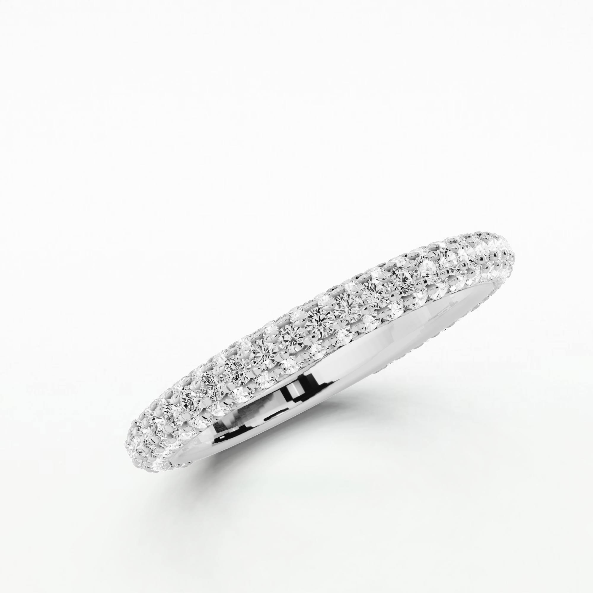 Domed Pave Full Eternity Band-Round