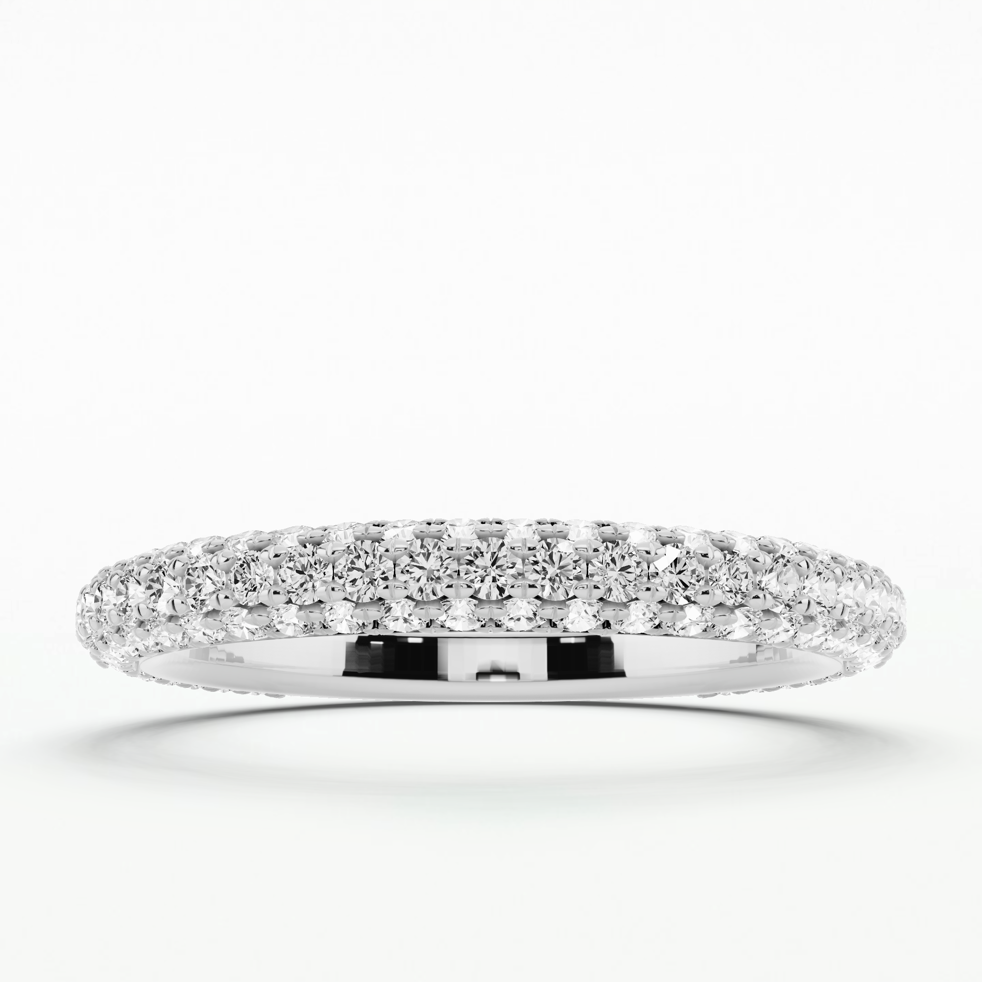 Domed Pave Full Eternity Band-Round