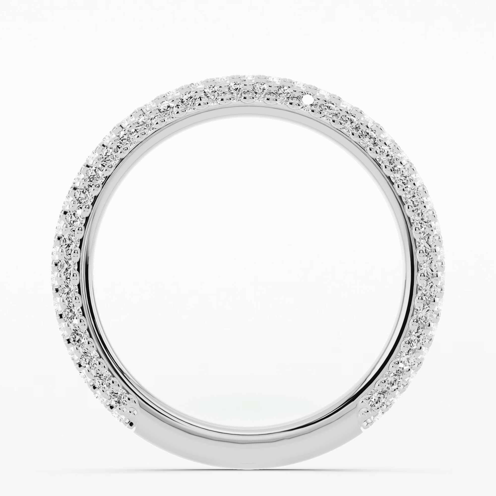 Domed Pave Full Eternity Band-Round