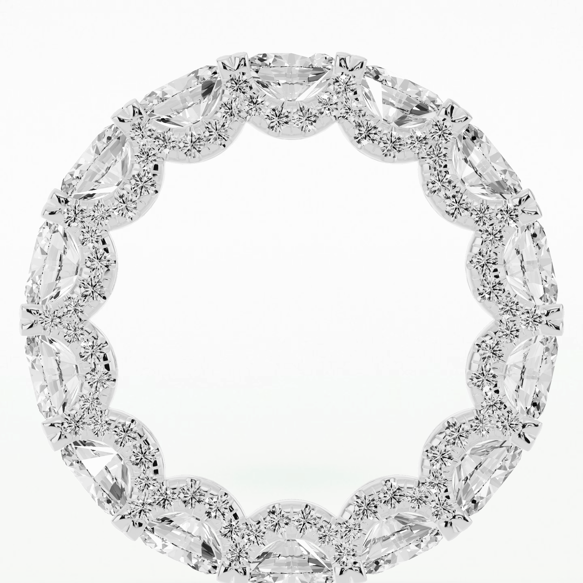 East West Full Eternity Band-Oval