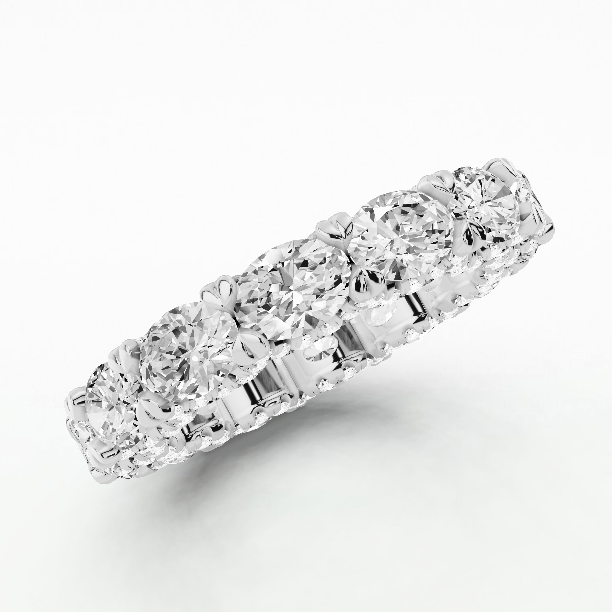 East West Full Eternity Band-Oval