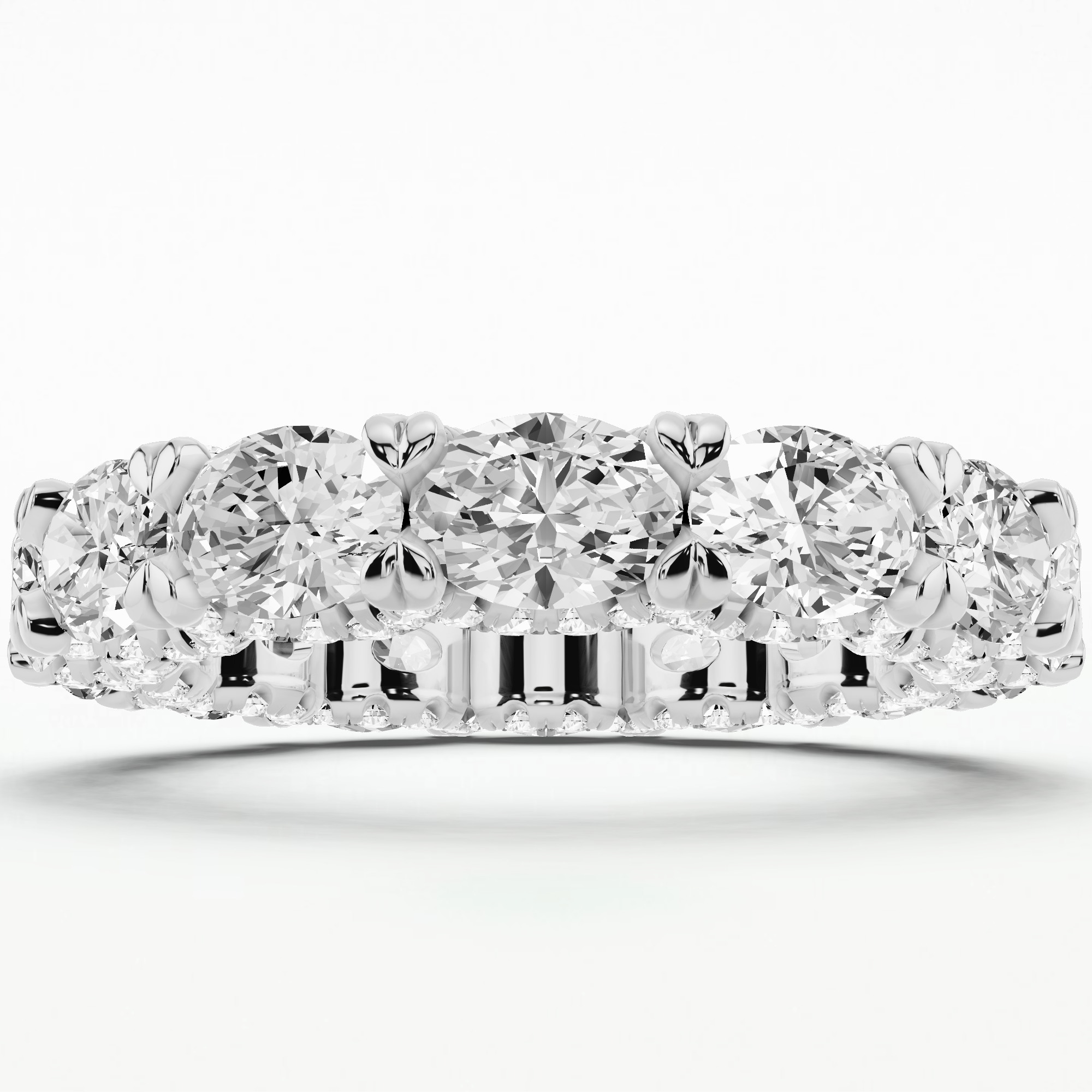 East West Full Eternity Band-Oval