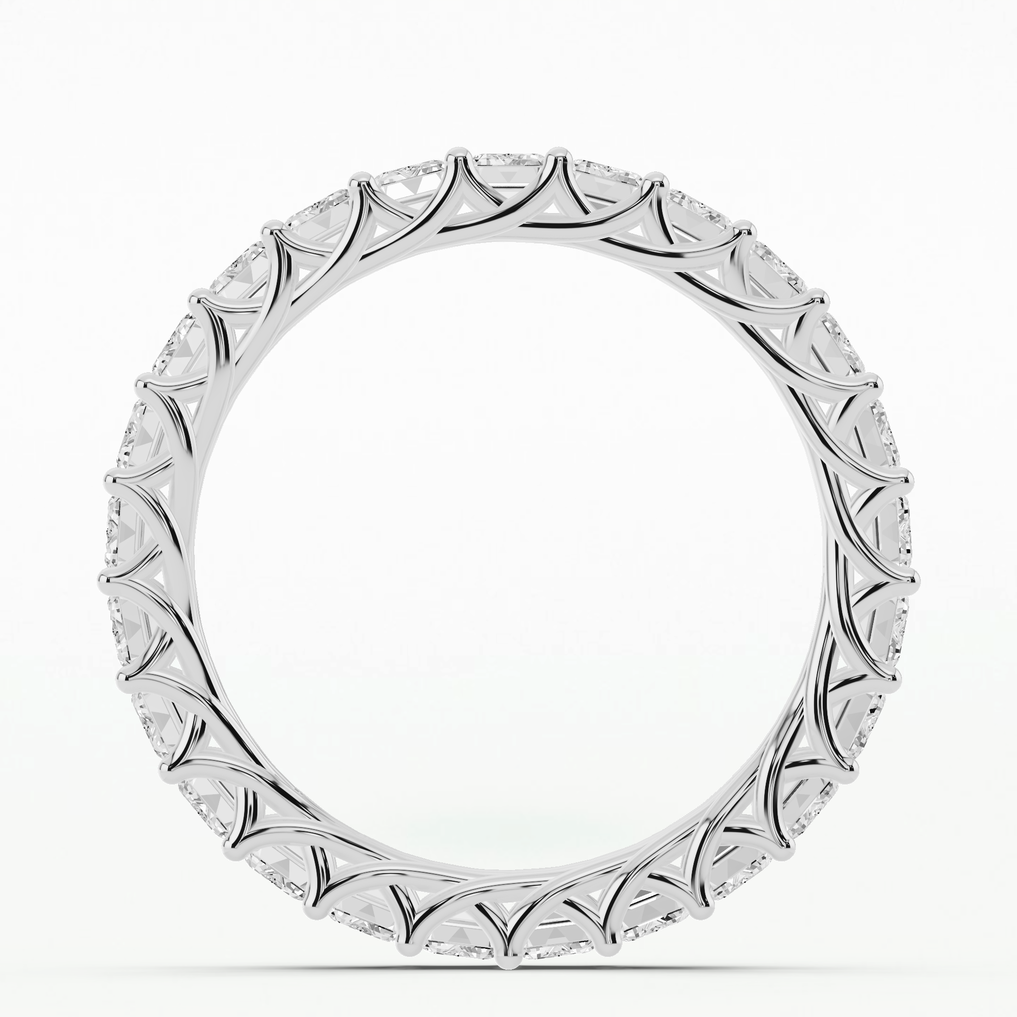 Celeste Full Eternity Band-Emerald Cut