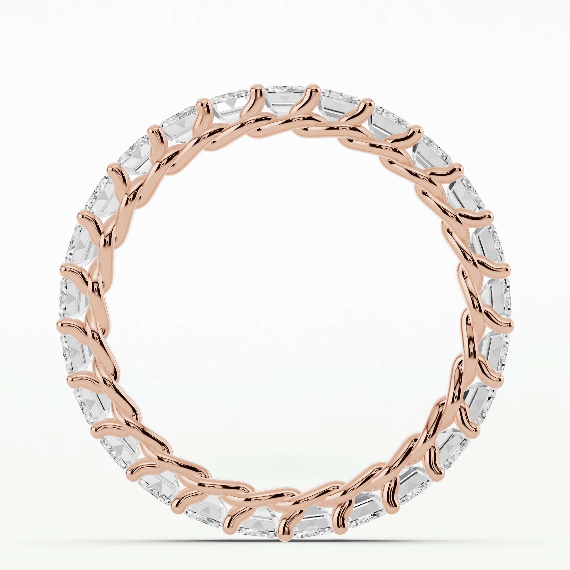 Boundless Full Eternity Band-Emerald Cut