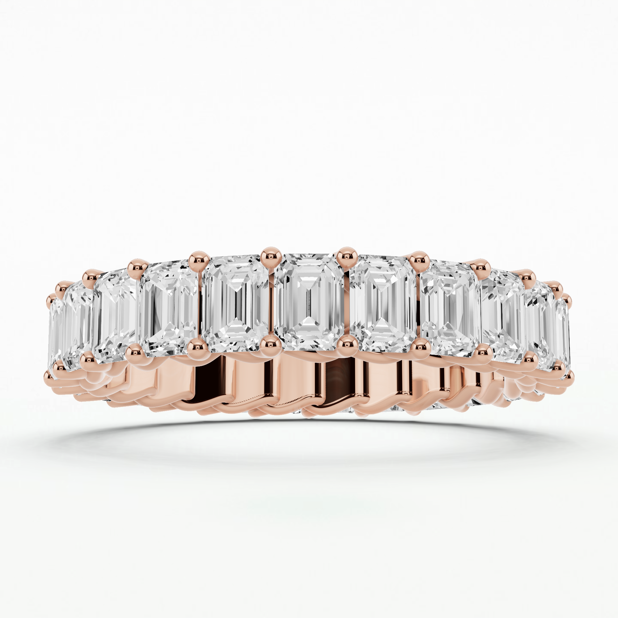 Boundless Full Eternity Band-Emerald Cut