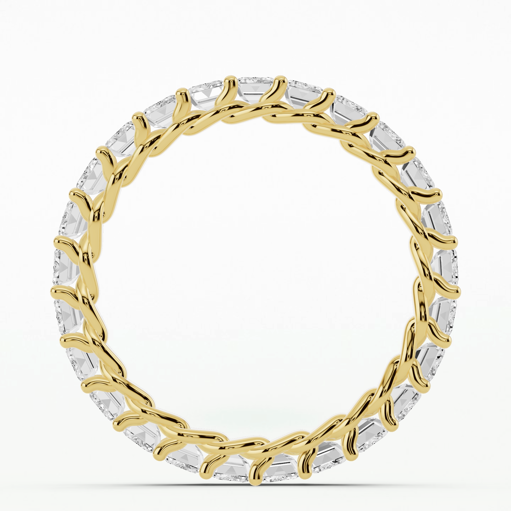 Boundless Full Eternity Band-Emerald Cut