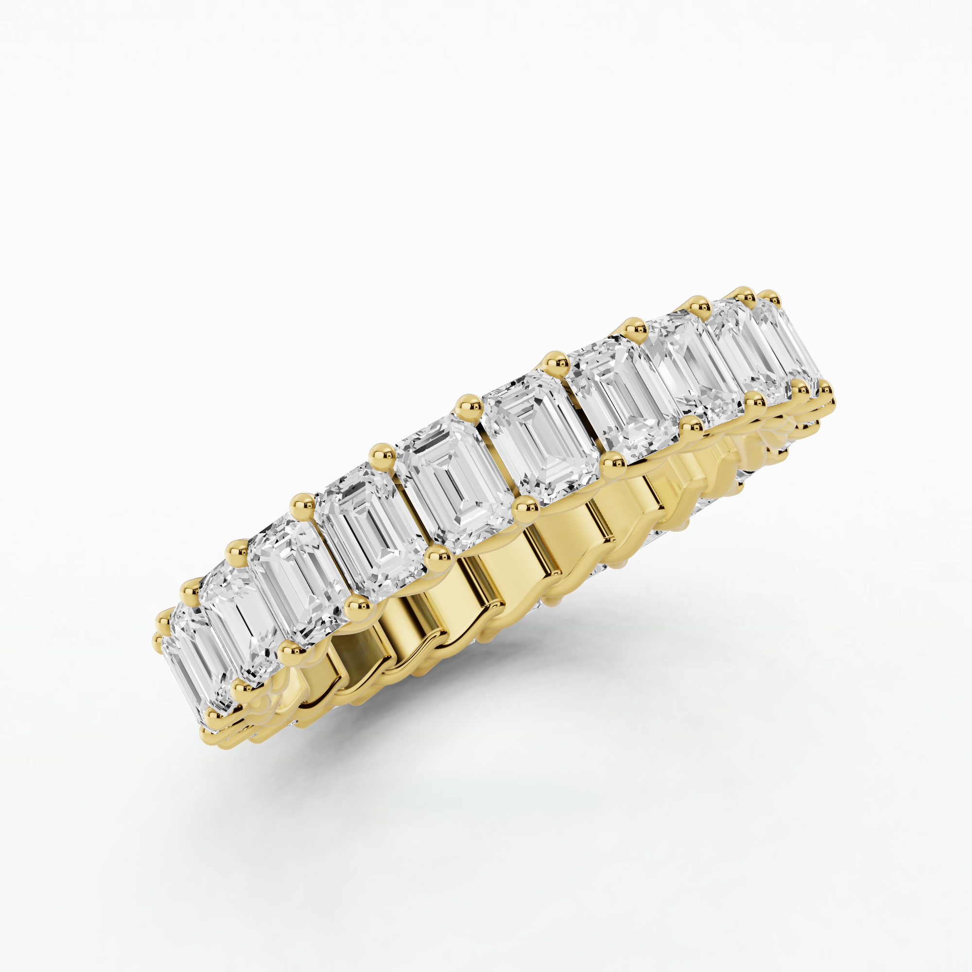 Boundless Full Eternity Band-Emerald Cut