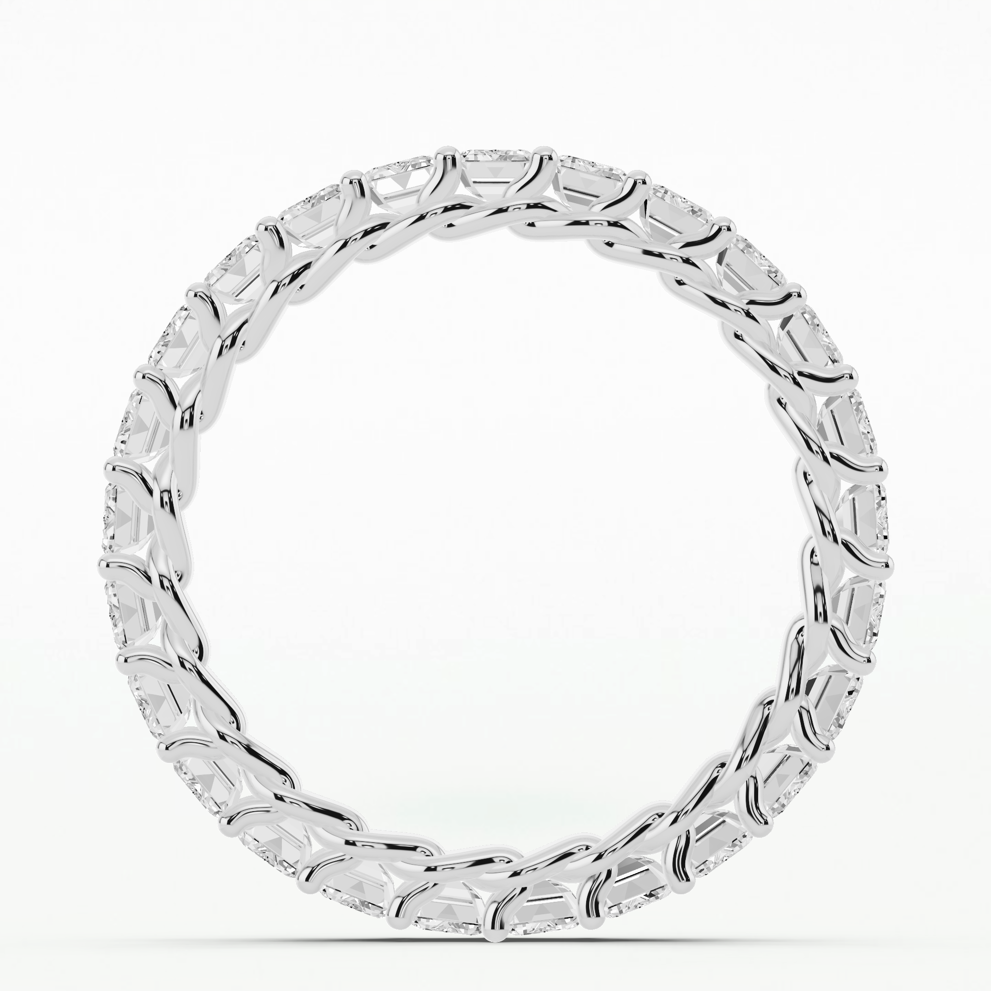 Boundless Full Eternity Band-Emerald Cut