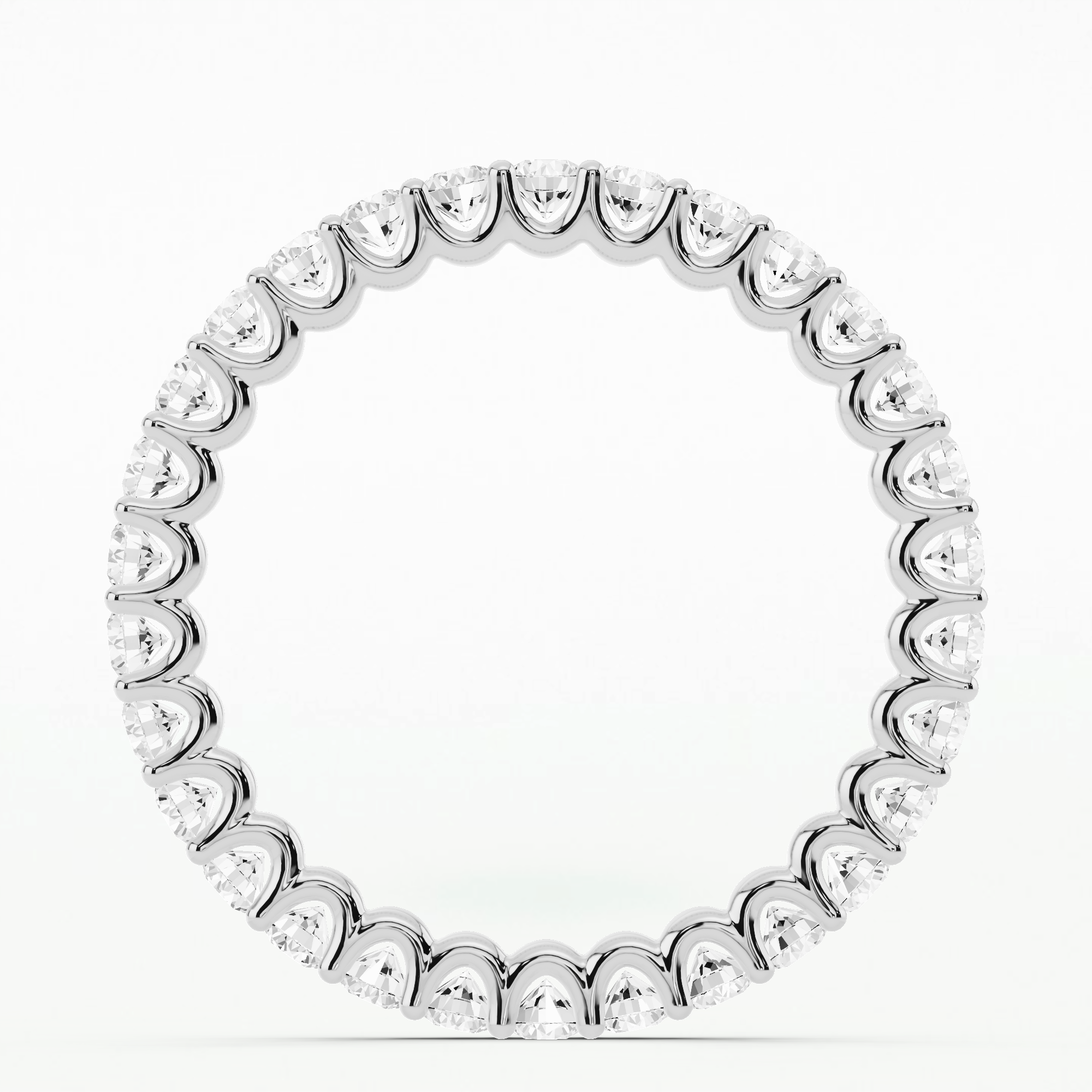 Five Row Lab Grown Diamond Full Eternity Band-Round